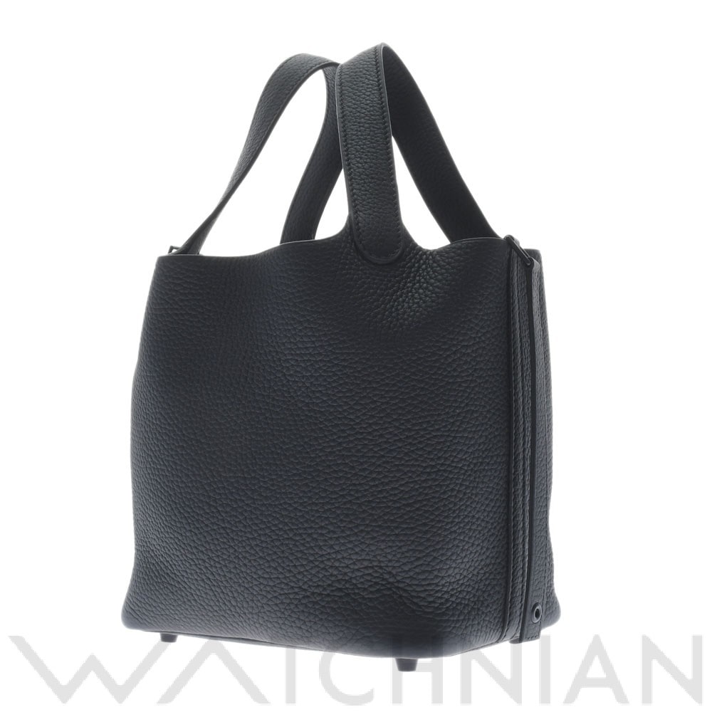 ピコタン ロック PM ソーブラック/ブラック金具 トリヨンクレマンス HERMES エルメス レディース 【新品】