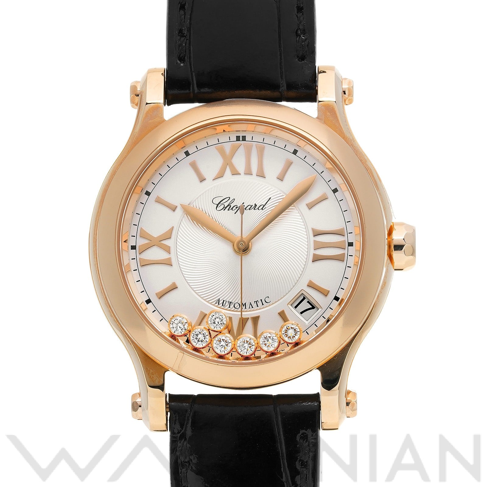 ショパール ハッピースポーツ 274808-5001 シルバー/ダイヤモンド ユニセックス 時計 【中古】【wristwatch】