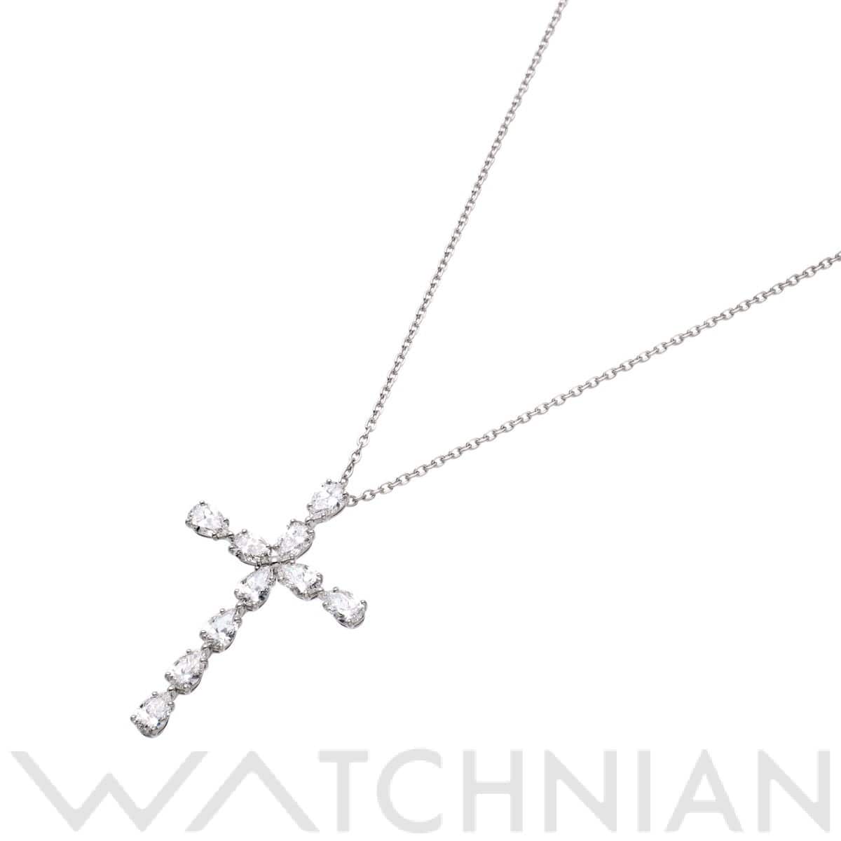 ハリー ウィンストン ペアシェイプ クロス ペンダント ネックレス PEDPREPCPSR Pt950プラチナ/ダイヤモンド レディース ジュエリー 【中古】【jewelry】