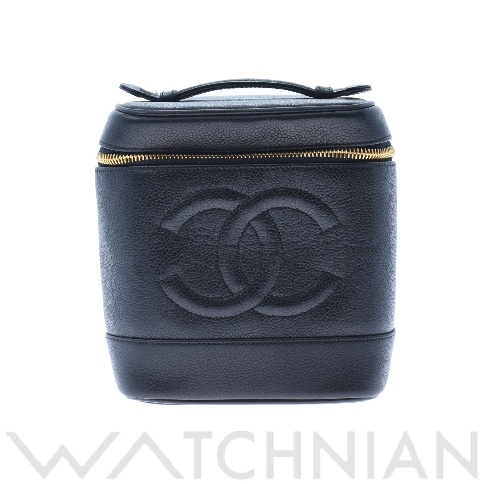 シャネル バニティ ブラック A01998 キャビアスキン レディース バッグ 【中古】【bag】
