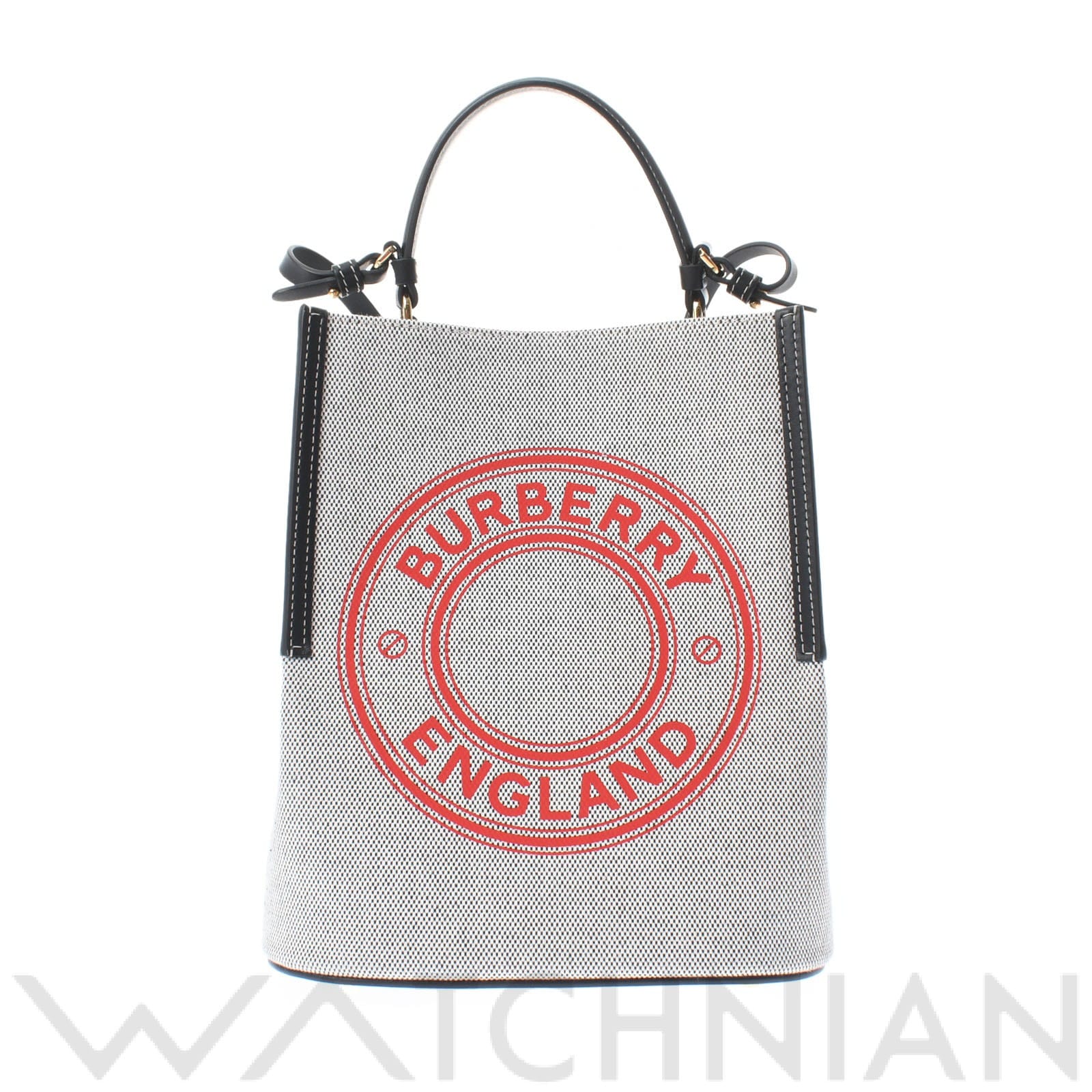 バーバリー ベギーバスケット 2WAY グレー 8036822 キャンバス/レザー レディース バッグ 【未使用】【bag】