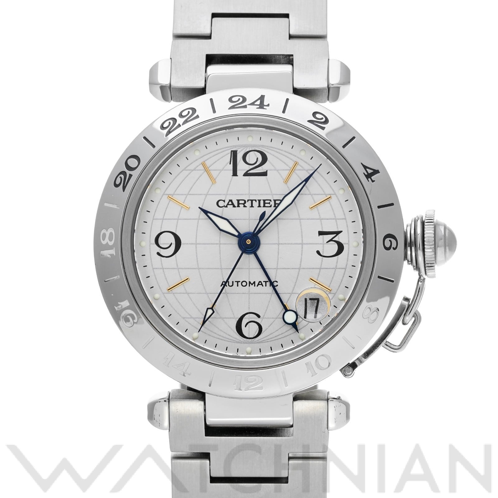 カルティエ / CARTIER パシャC メリディアン GMT W31029M7 シルバー ユニセックス 時計 【中古】【wristwatch】