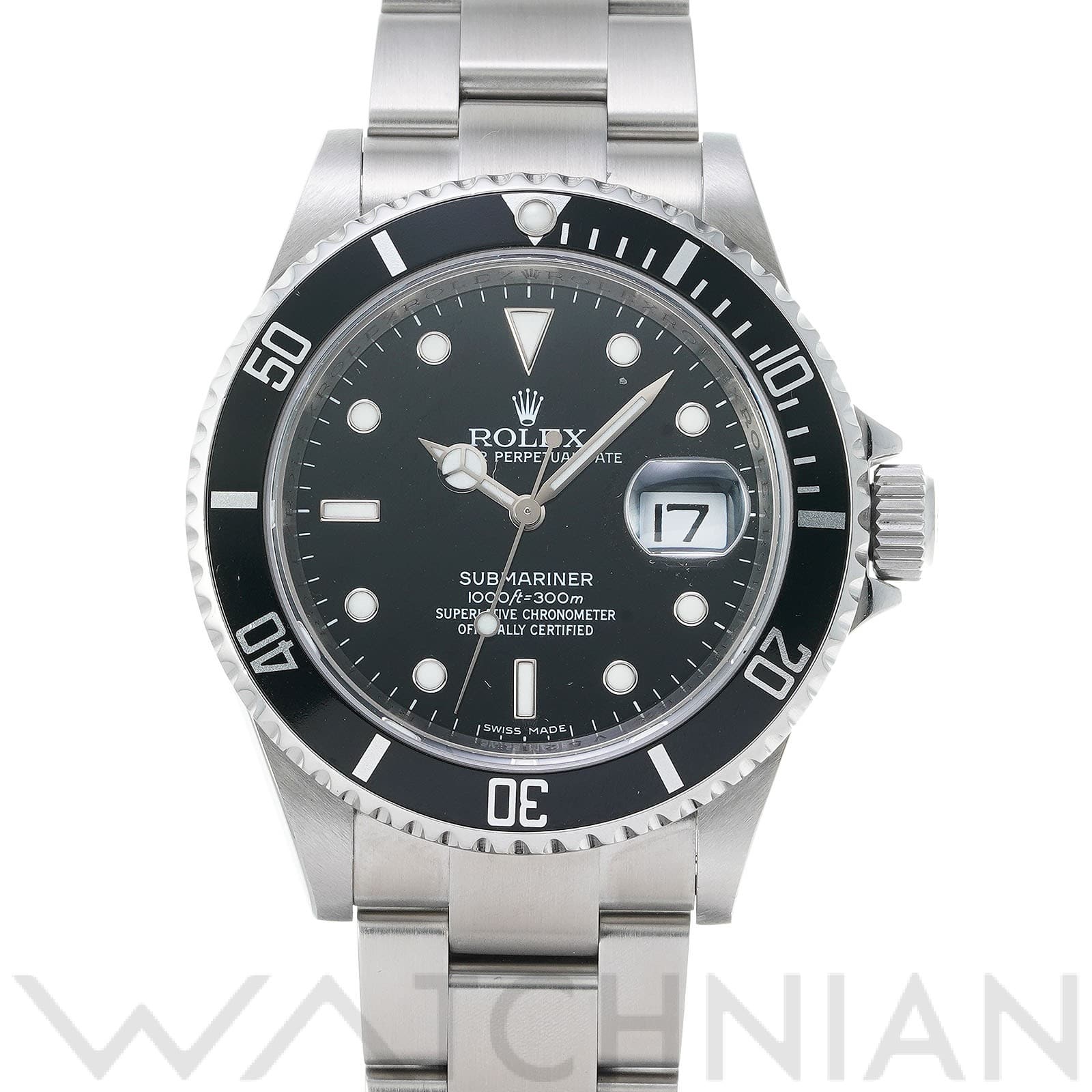 サブマリーナ デイト 16610 V番(2009年頃製造) ブラック ロレックス ROLEX メンズ 【中古】