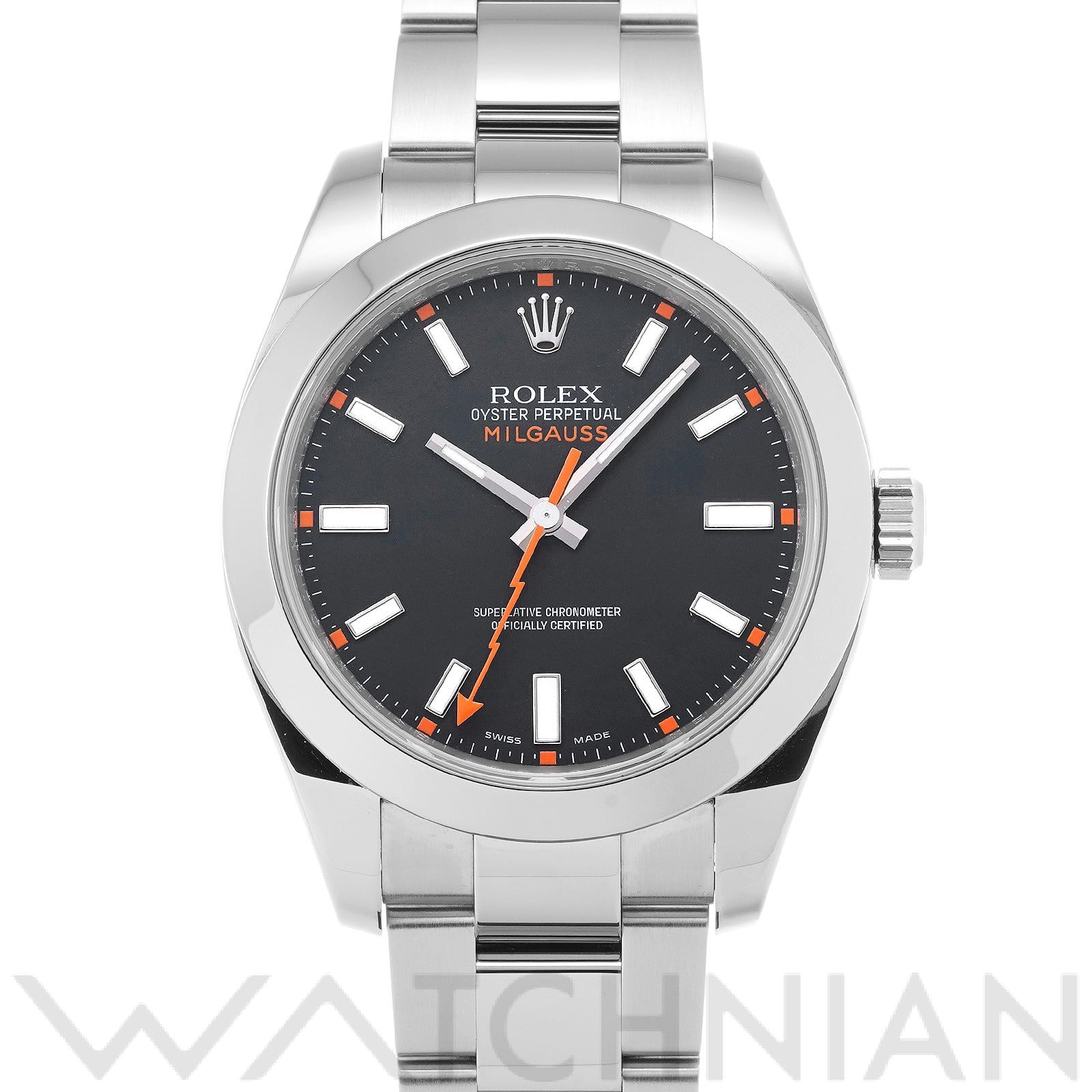ミルガウス 116400 M番(2008年頃製造) ブラック ロレックス ROLEX メンズ 【中古】