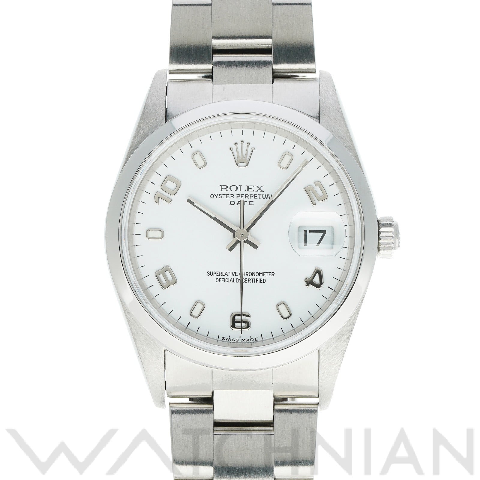 ロレックス オイスターパーペチュアル デイト 15200 ホワイト メンズ 時計 【中古】【wristwatch】