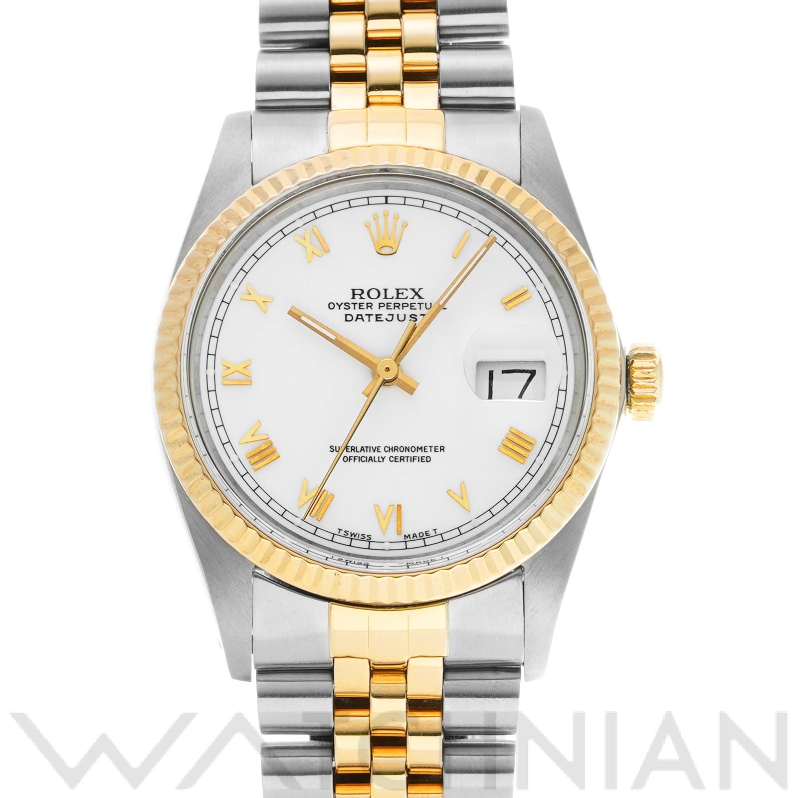 ロレックス デイトジャスト 36 16013 ホワイト メンズ 時計 【中古】【wristwatch】