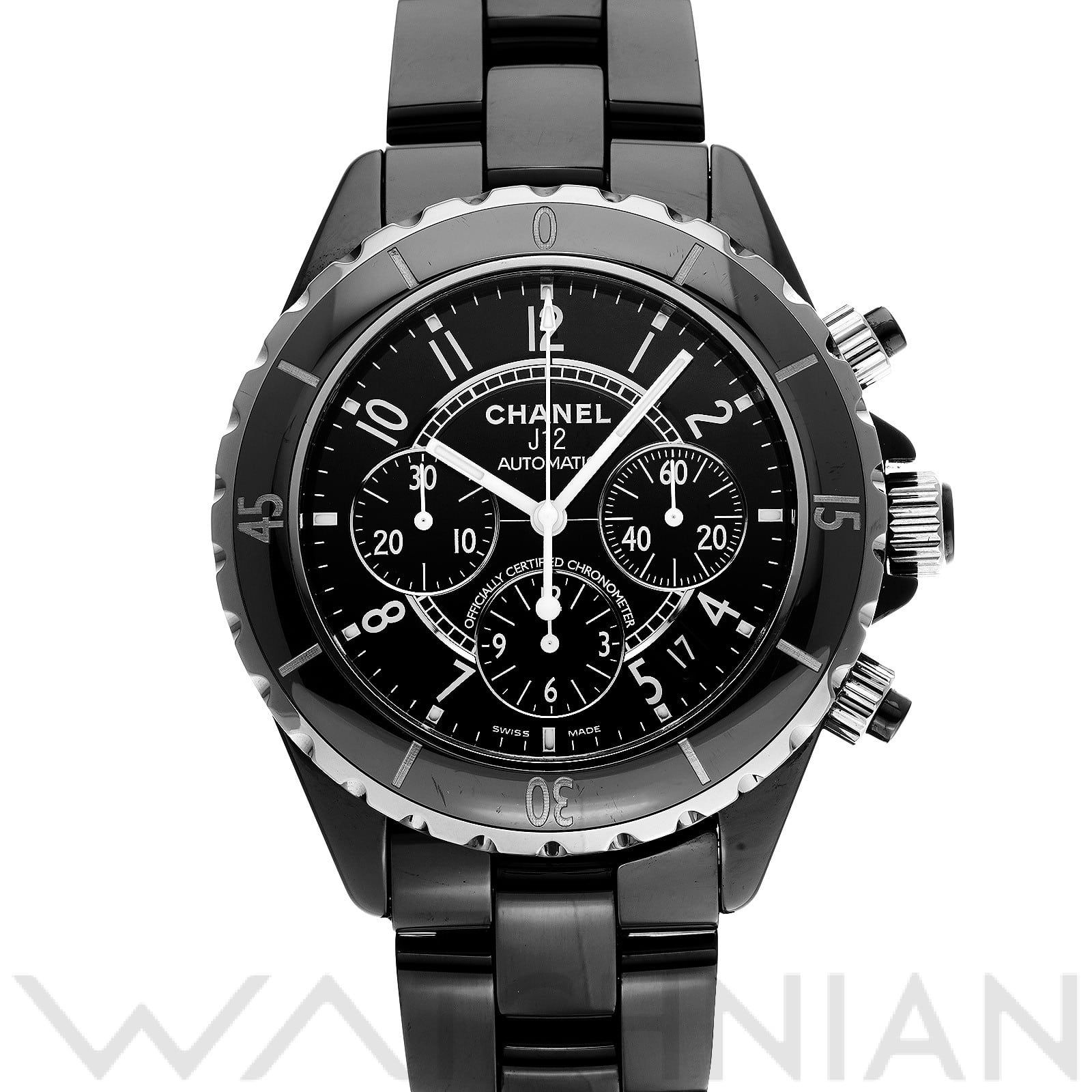シャネル / CHANEL J12 クロノグラフ H0940 ブラックラッカー メンズ 時計 【中古】【wristwatch】