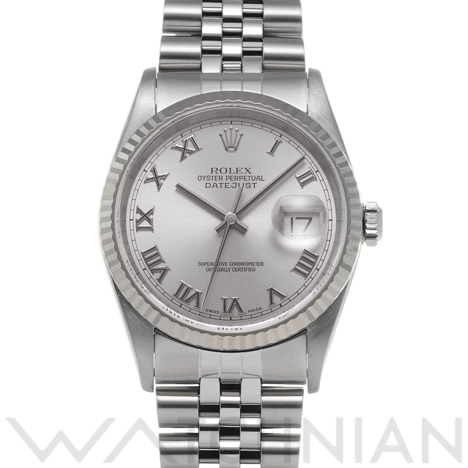 ロレックス デイトジャスト 36 16234 シルバー メンズ 時計 【中古】【wristwatch】