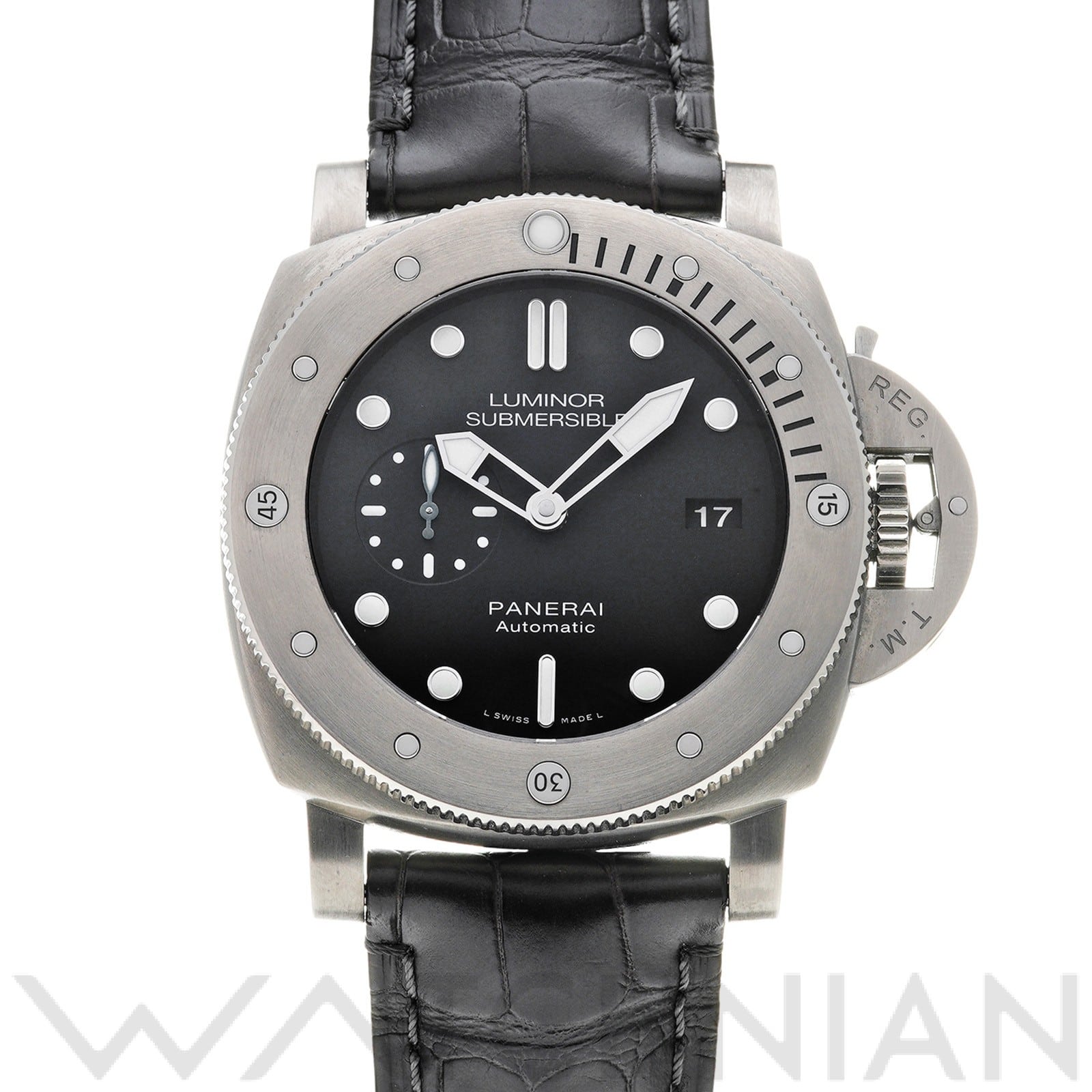 ルミノール 1950 サブマーシブル 3デイズ チタニオ PAM01305 U番(2018年製造) ブラック パネライ OFFICINE PANERAI メンズ 【中古】