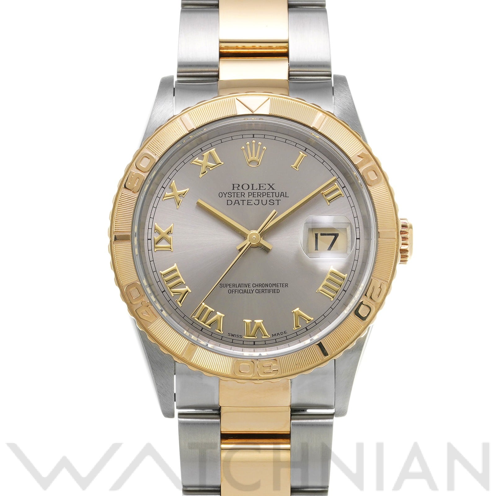 ロレックス デイトジャスト 36 サンダーバード 16263 グレー メンズ 時計 【中古】【wristwatch】