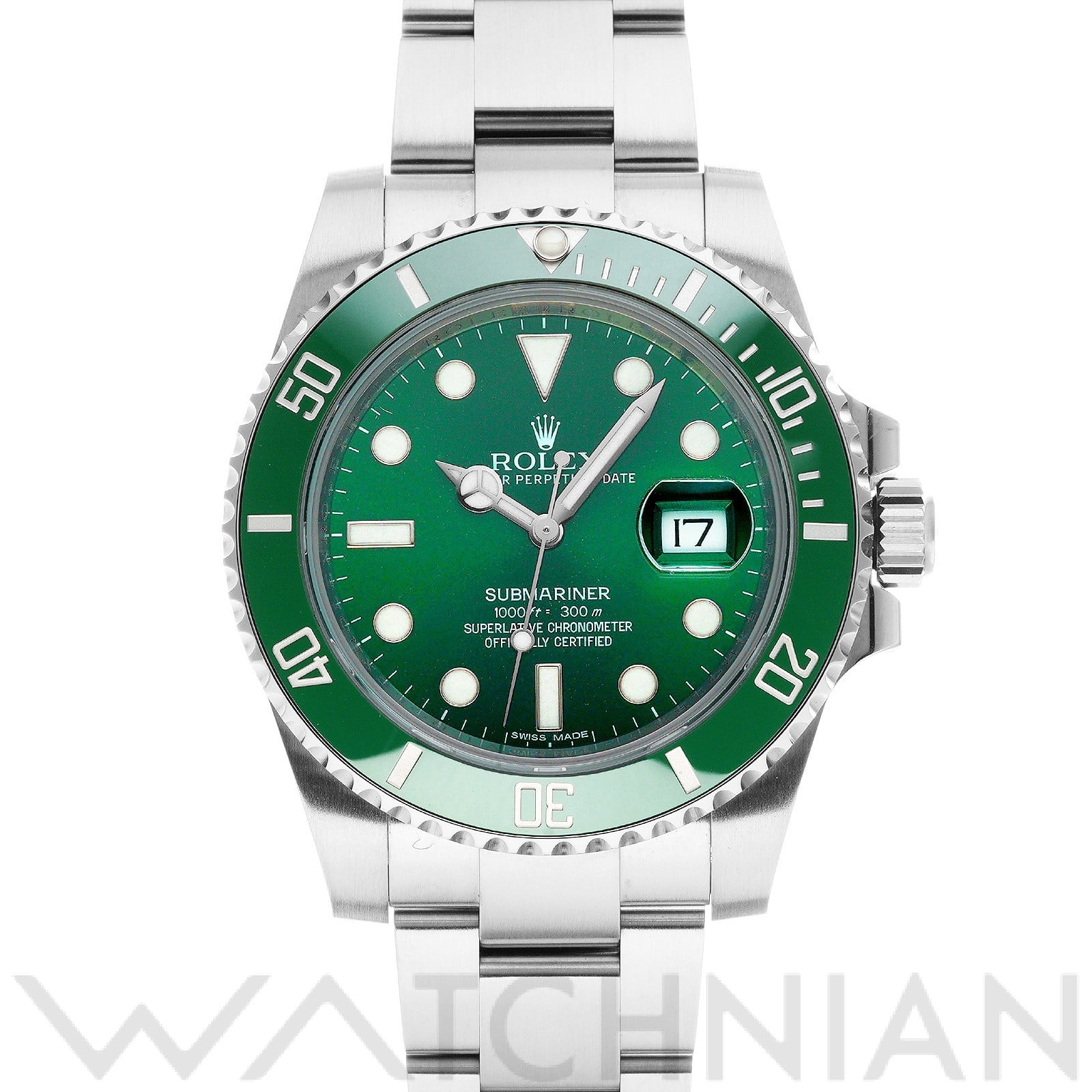 ロレックス サブマリーナ デイト 116610LV グリーン メンズ 時計 【中古】【wristwatch】