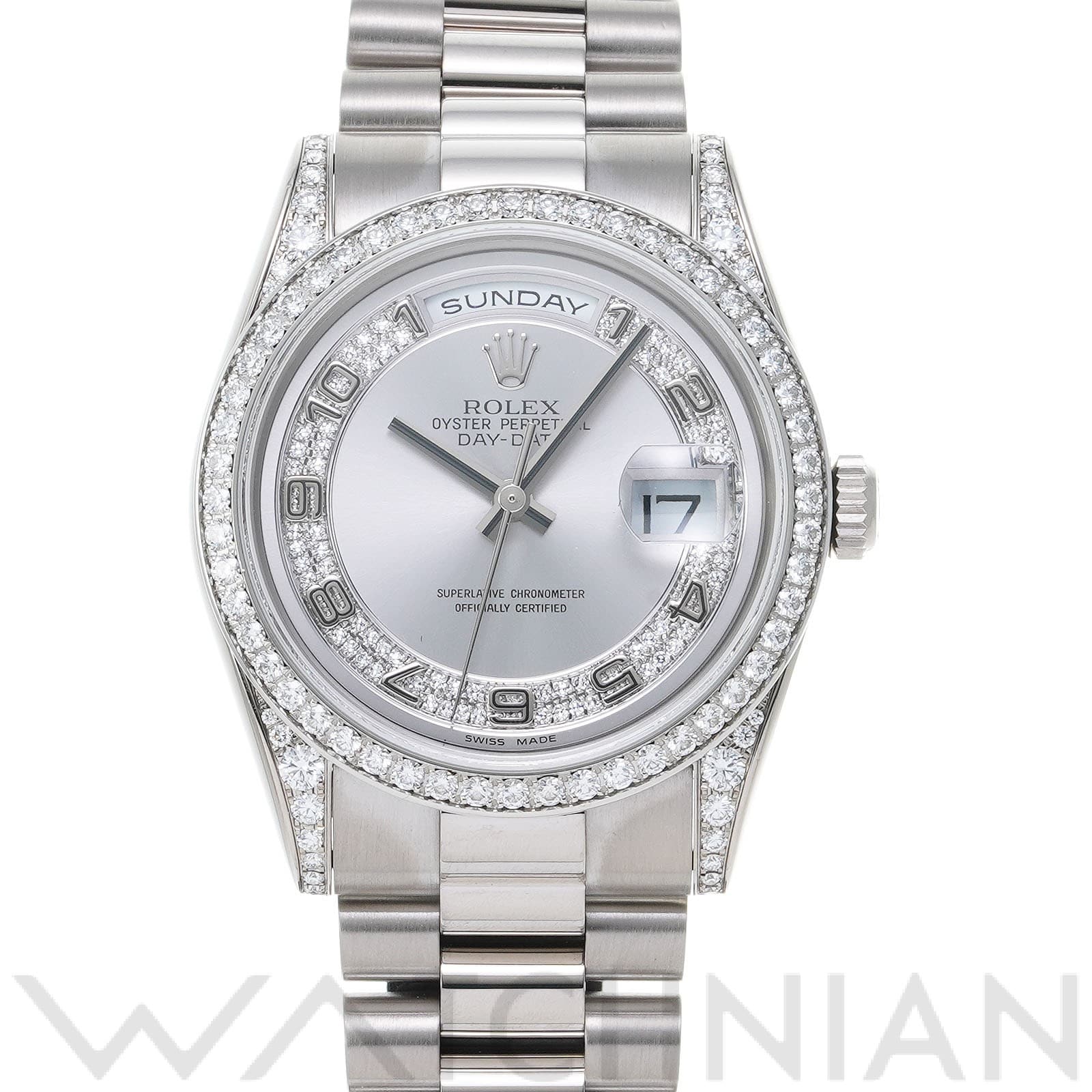 ロレックス デイデイト 36 118389MA グレー/ダイヤモンド メンズ 時計 【中古】【wristwatch】