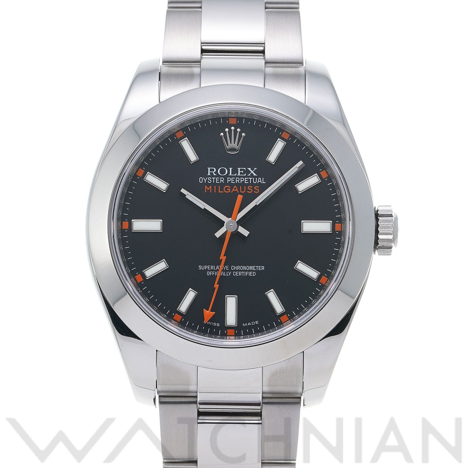 ミルガウス 116400 V番(2009年頃製造) ブラック ロレックス ROLEX メンズ 【中古】