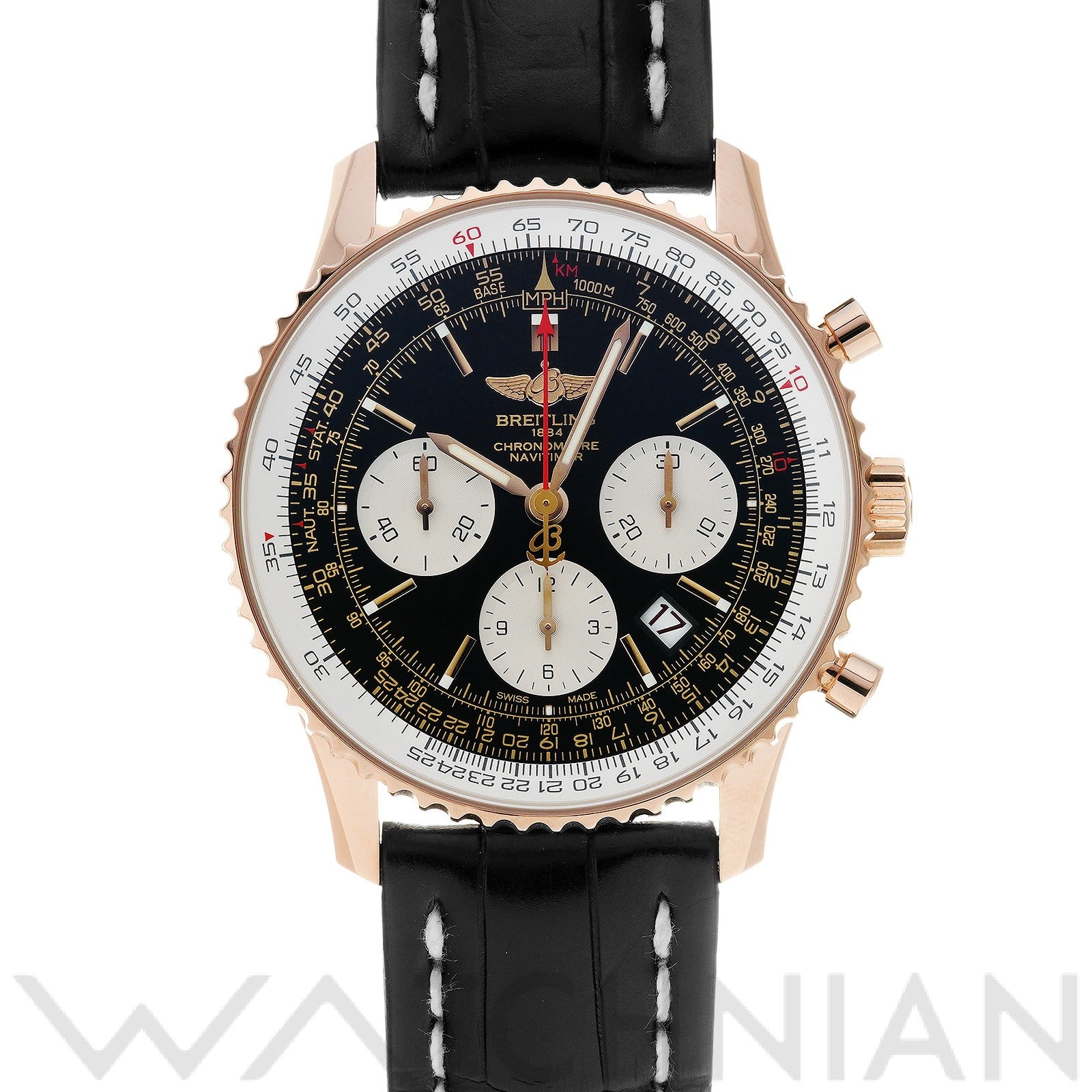 ナビタイマー 01 リミテッド R232B49WBA ブラック/シルバー ブライトリング BREITLING メンズ 【中古】