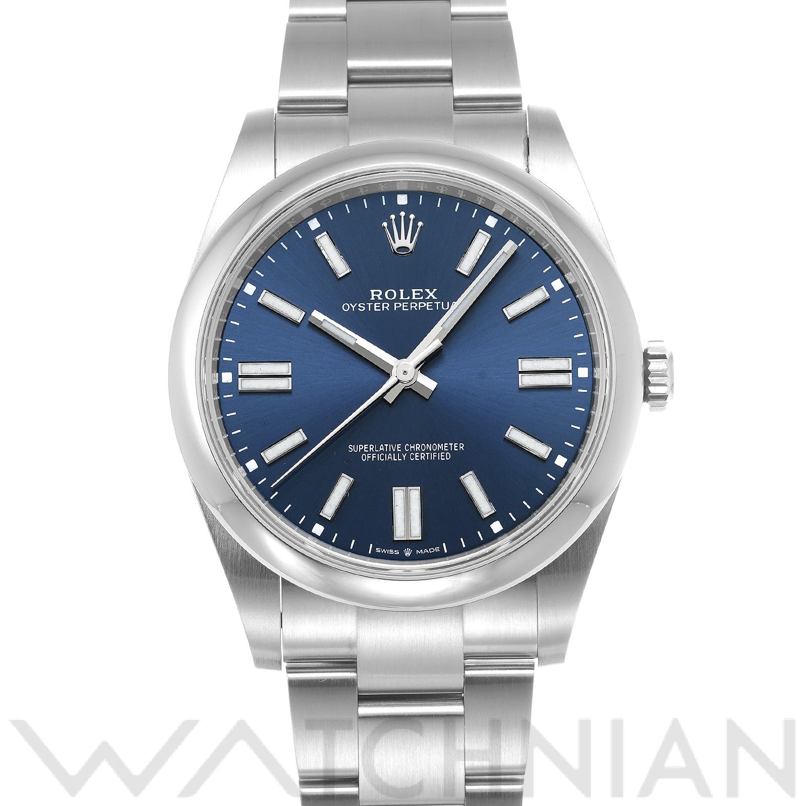 ロレックス オイスターパーペチュアル 41 124300 ブライトブルー メンズ 時計 【中古】【wristwatch】