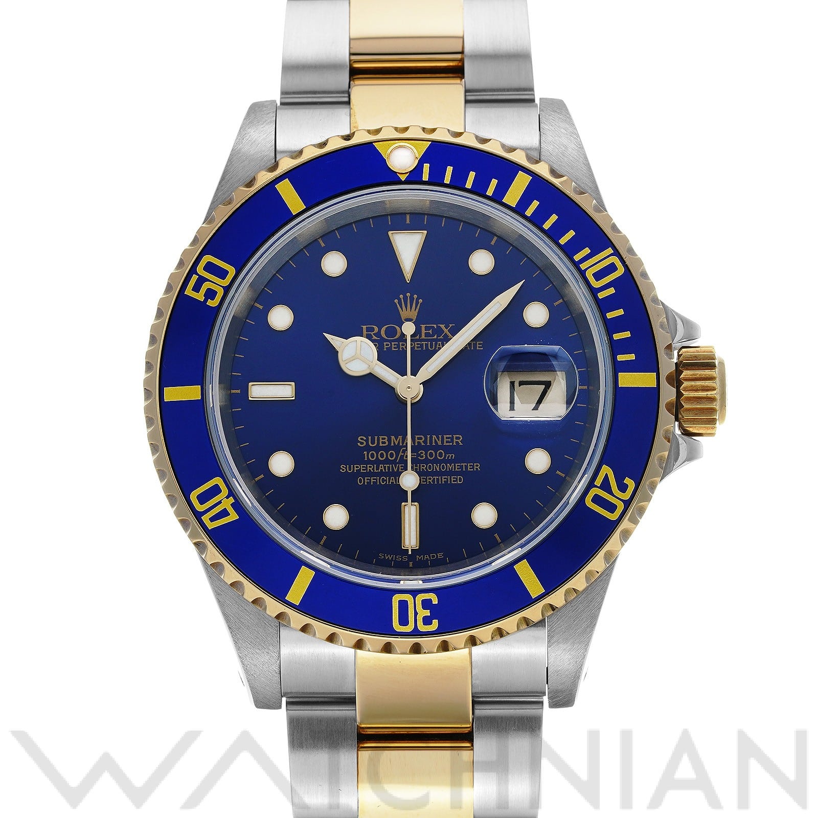 サブマリーナ デイト 16613 P番(2001年頃製造) ブルー ロレックス ROLEX メンズ 【中古】