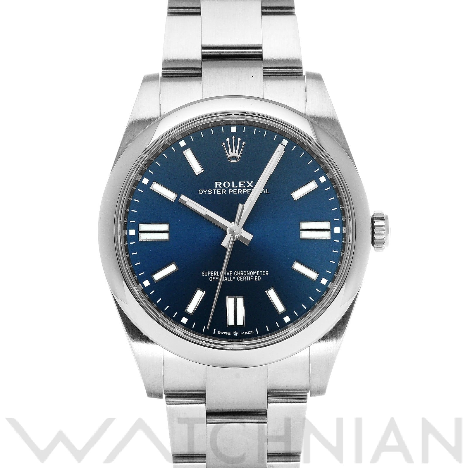 ロレックス オイスターパーペチュアル 41 124300 ブライトブルー メンズ 時計 【中古】【wristwatch】