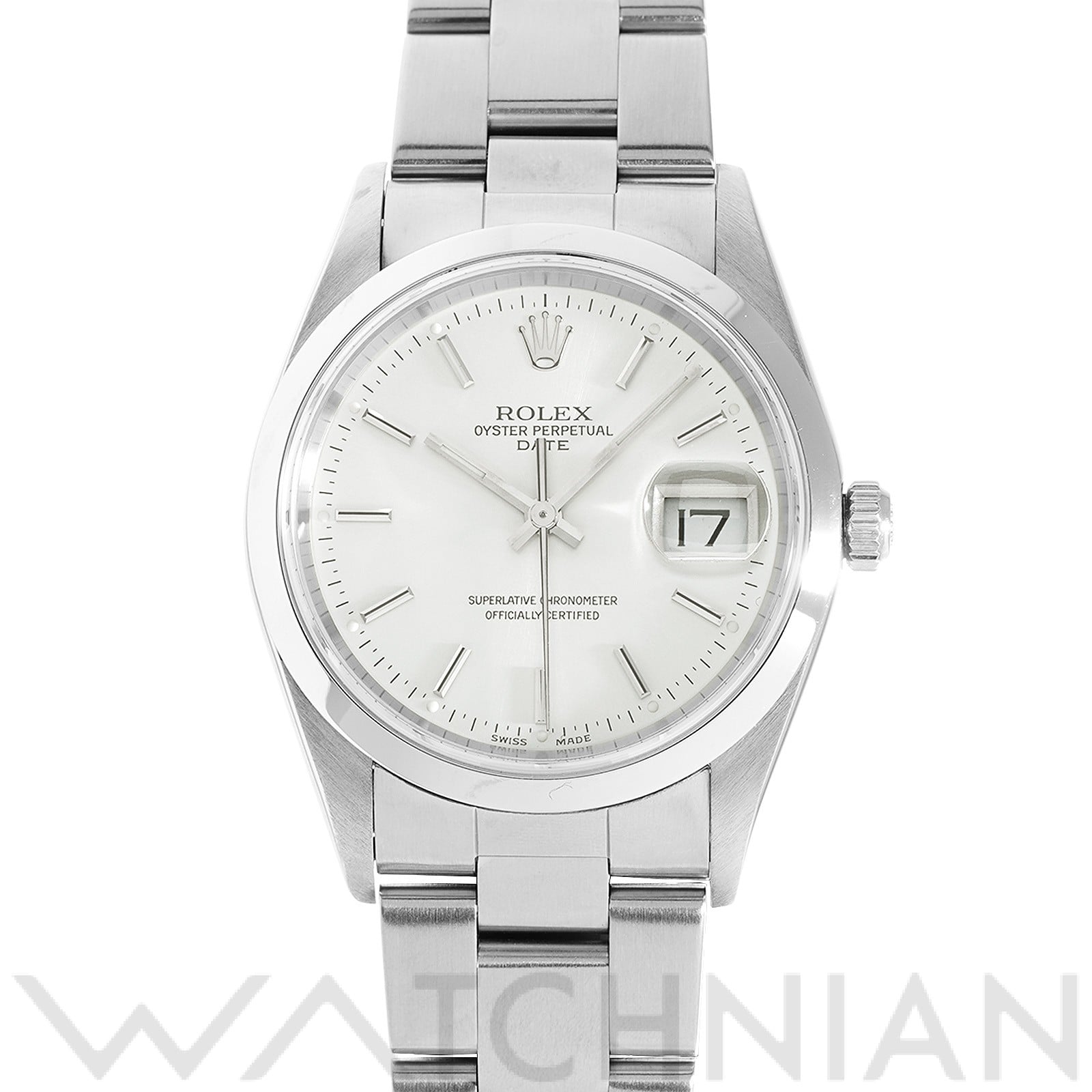 ロレックス オイスターパーペチュアル デイト 15200 シルバー メンズ 時計 【中古】【wristwatch】