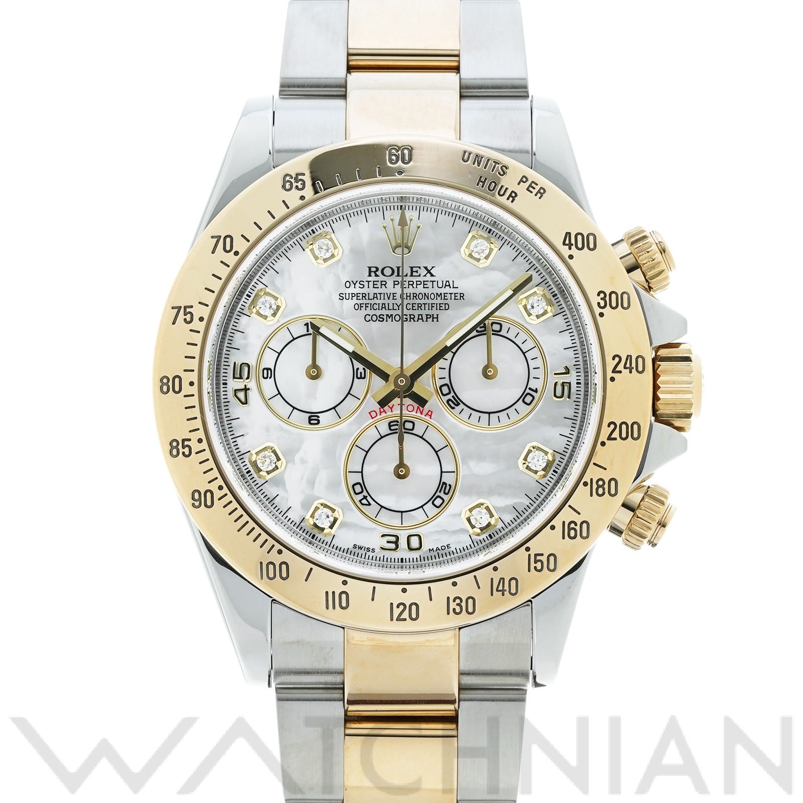 ロレックス コスモグラフ デイトナ 116523NG ホワイトシェル/ダイヤモンド メンズ 時計 【中古】【wristwatch】