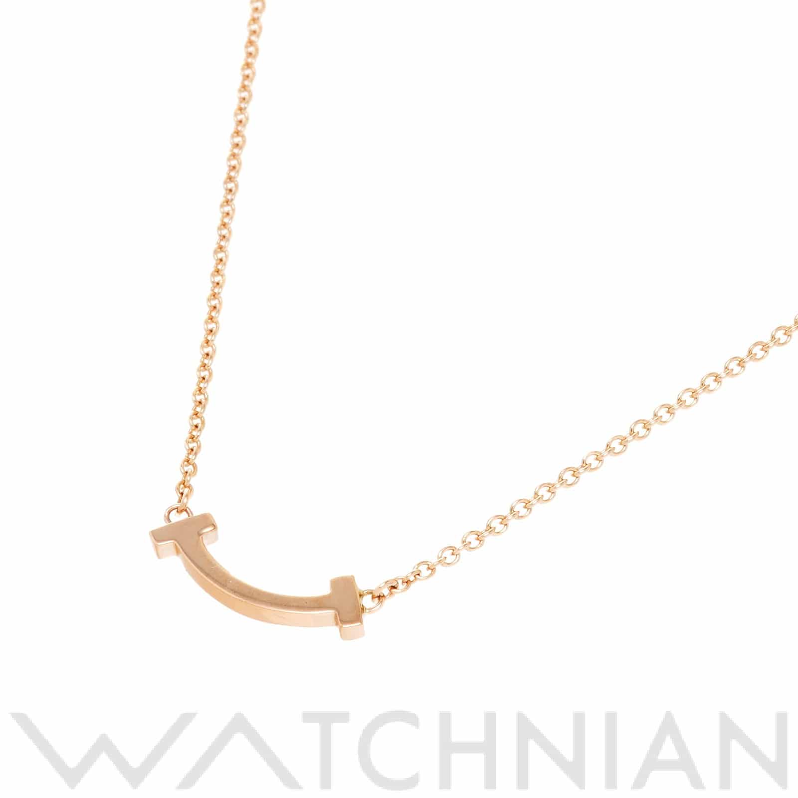 ティファニー Tスマイル ペンダント ネックレス ミニ K18ピンクゴールド PG レディース ジュエリー 【中古】【jewelry】