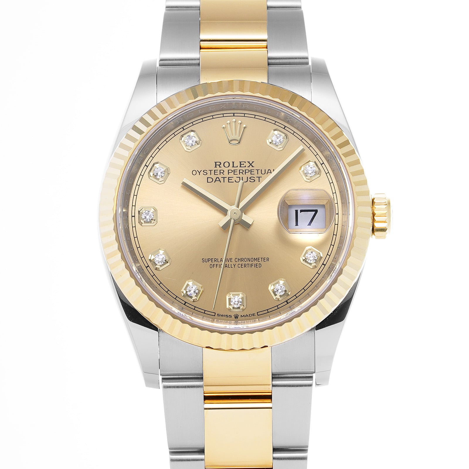 ロレックス デイトジャスト 36 126233G シャンパン/ダイヤモンド メンズ 時計 【中古】【wristwatch】