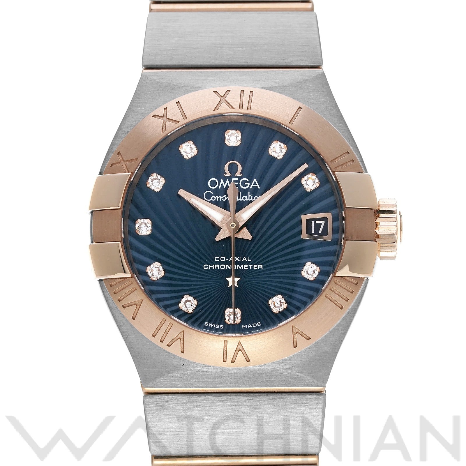 オメガ / OMEGA コンステレーション コーアクシャル 123.20.27.20.53.001 ブルー/ダイヤモンド レディース 時計 【中古】【wristwatch】