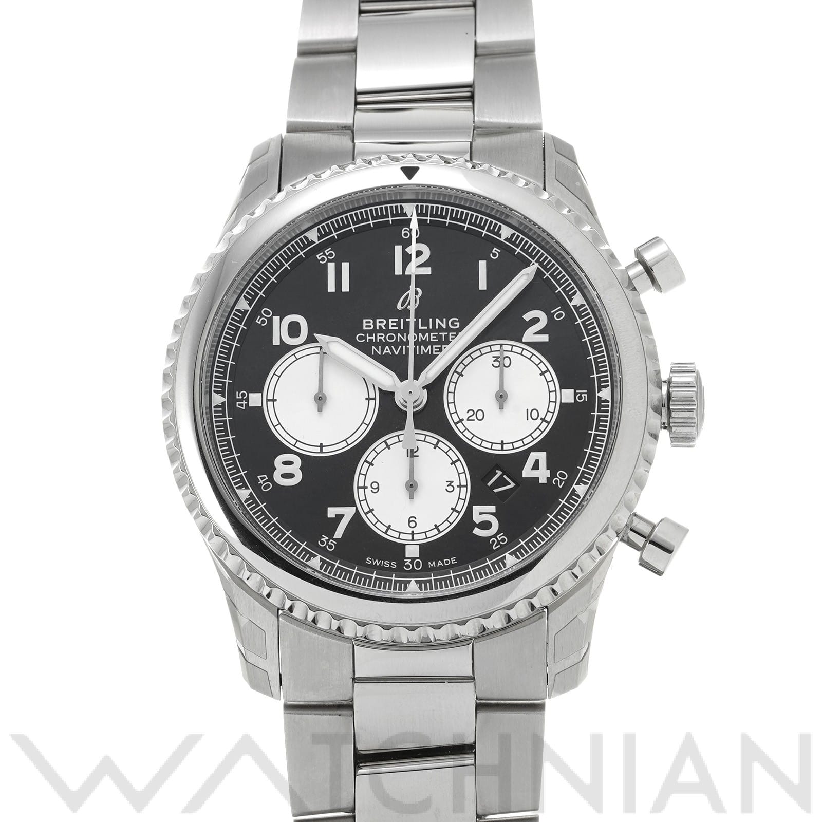 ブライトリング / BREITLING ナビタイマー 8 B01 クロノグラフ 43 AB0117131B1A1 ブラック/シルバー メンズ 時計 【中古】【wristwatch】