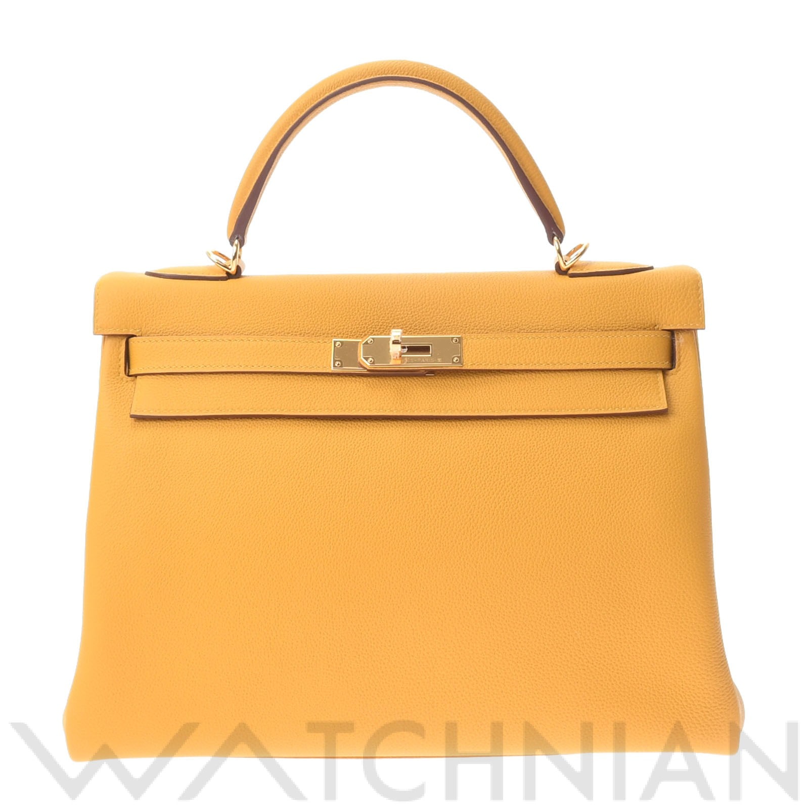 エルメス / HERMES ケリー 32 内縫い 2WAY ジョーヌアンブル(黄)/ゴールド金具 トゴ レディース バッグ 【未使用】【bag】