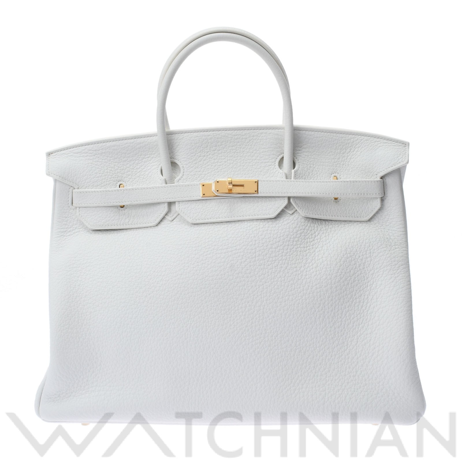 バーキン 40 ブロン(白)/ゴールド金具 トリヨンクレマンス HERMES エルメス ユニセックス 【中古】