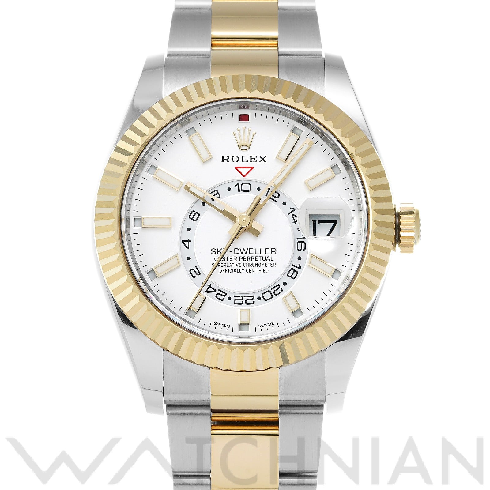 スカイドゥエラー 326933 ランダムシリアル ホワイト ロレックス ROLEX メンズ 【中古】