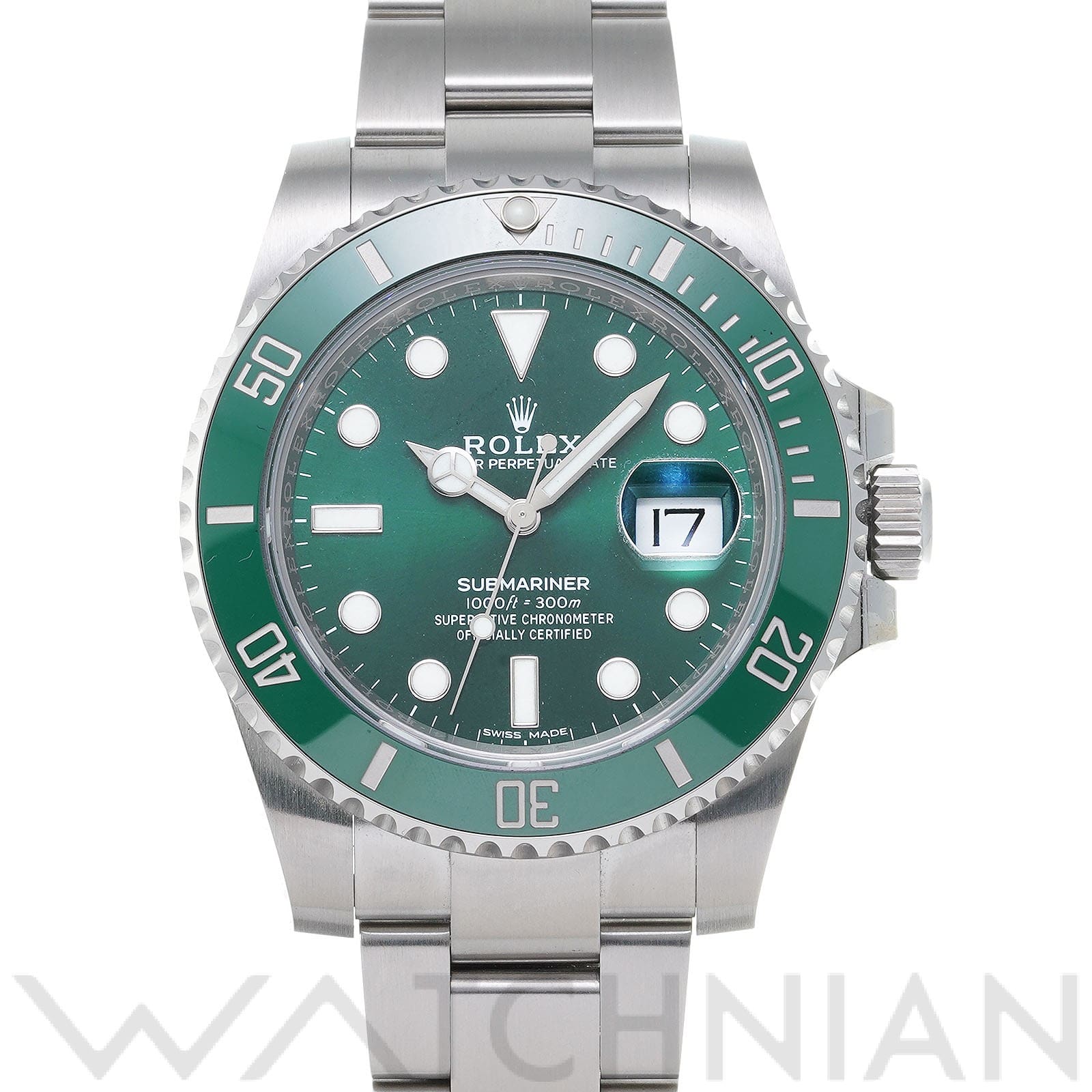 ロレックス サブマリーナ デイト 116610LV グリーン メンズ 時計 【中古】【wristwatch】