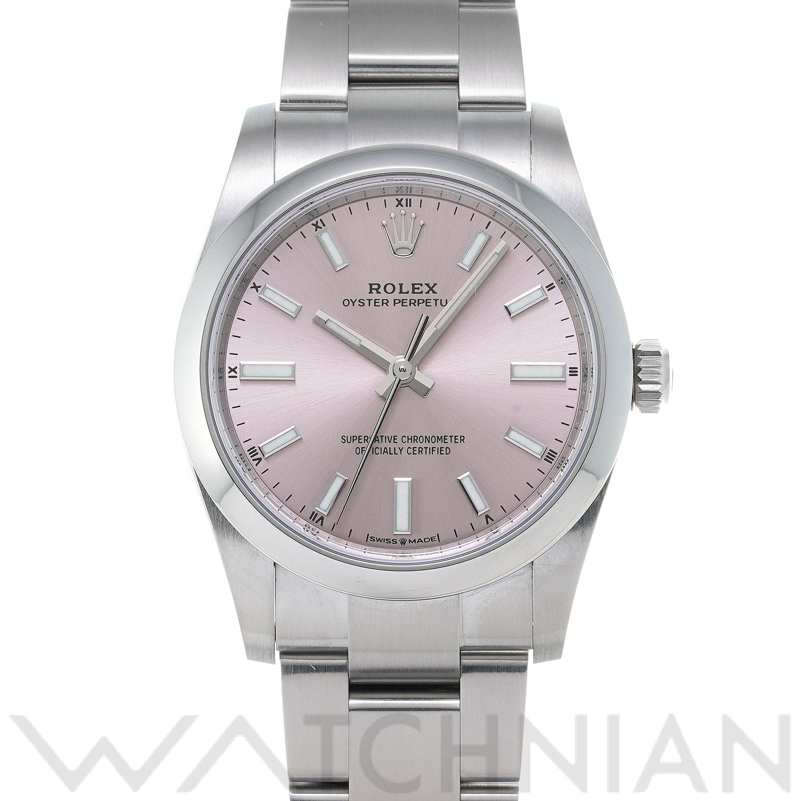 ロレックス オイスターパーペチュアル 34 124200 ピンク ユニセックス 時計 【中古】【wristwatch】
