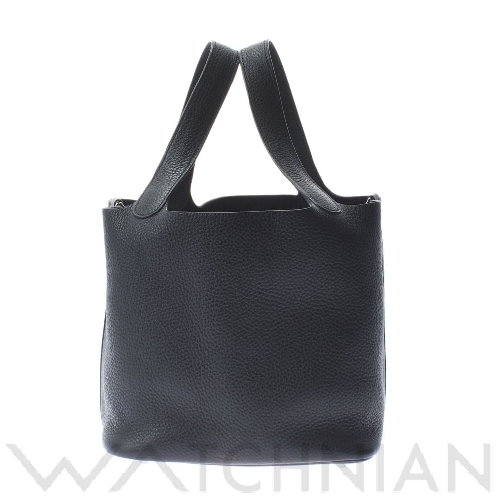 ピコタン ロック MM ブラック/パラジウム金具 トリヨンクレマンス HERMES エルメス レディース 【中古】