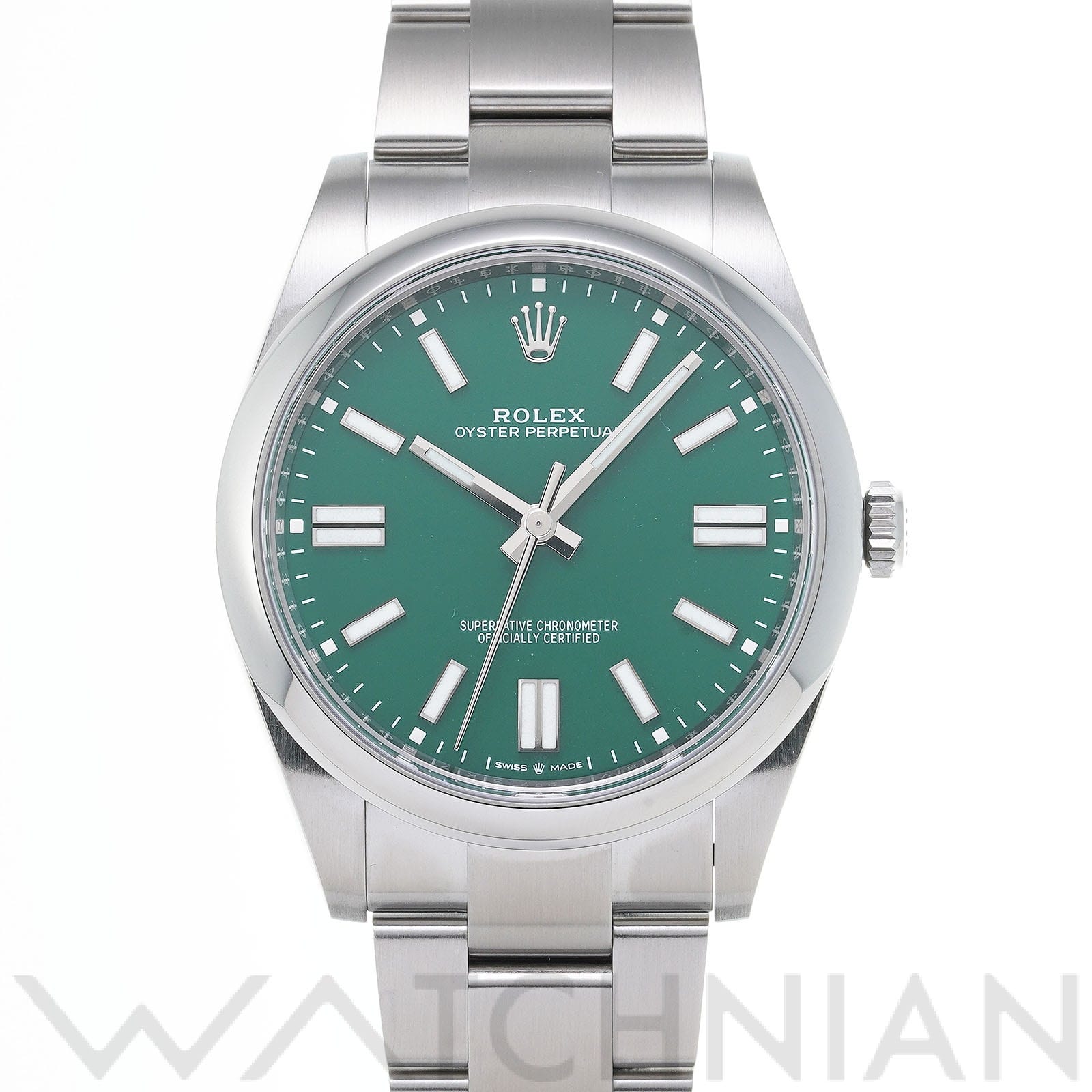 ロレックス オイスターパーペチュアル 41 124300 グリーン メンズ 時計 【中古】【wristwatch】