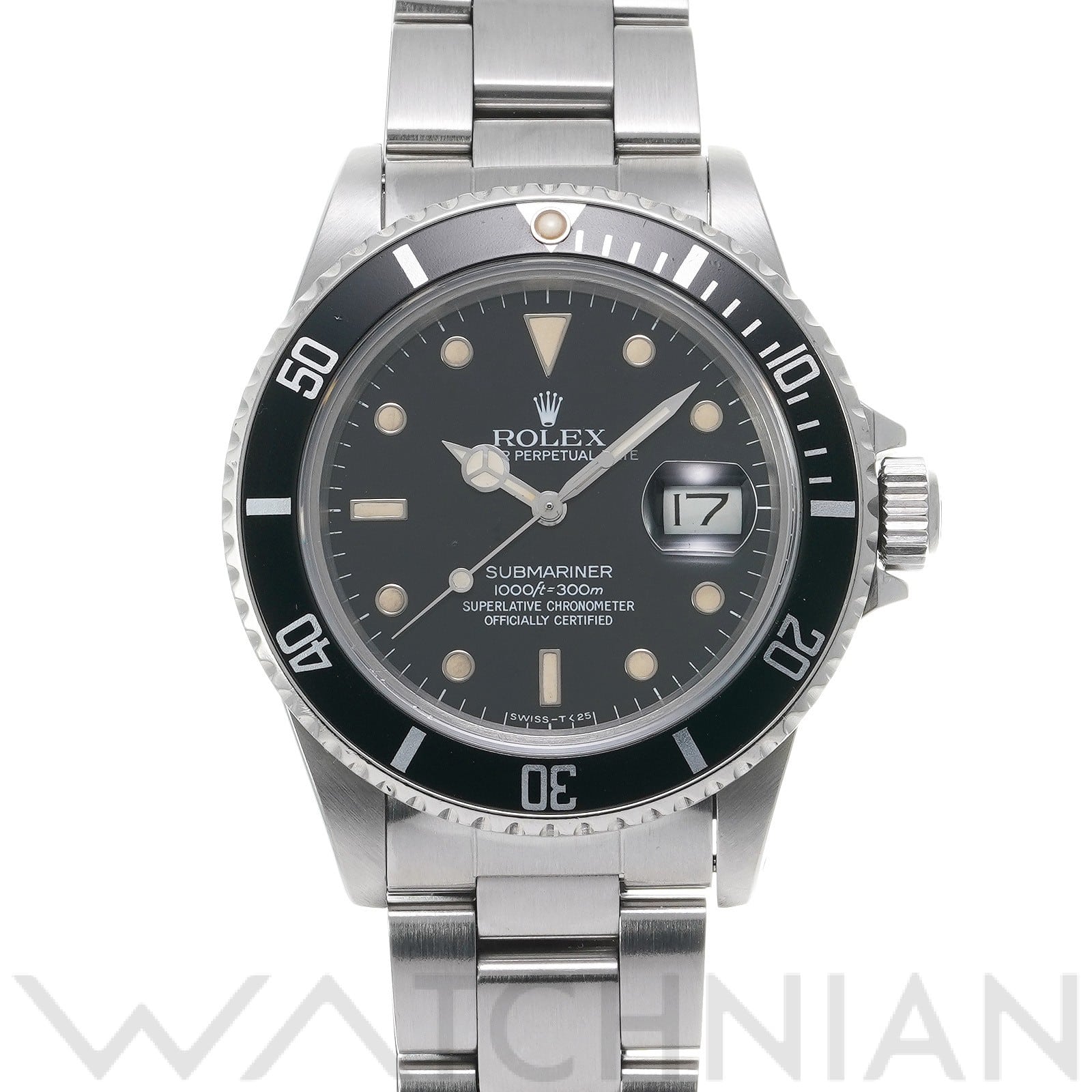 サブマリーナ デイト 16800 85番台(1984年頃製造) ブラック ロレックス ROLEX メンズ 【中古】