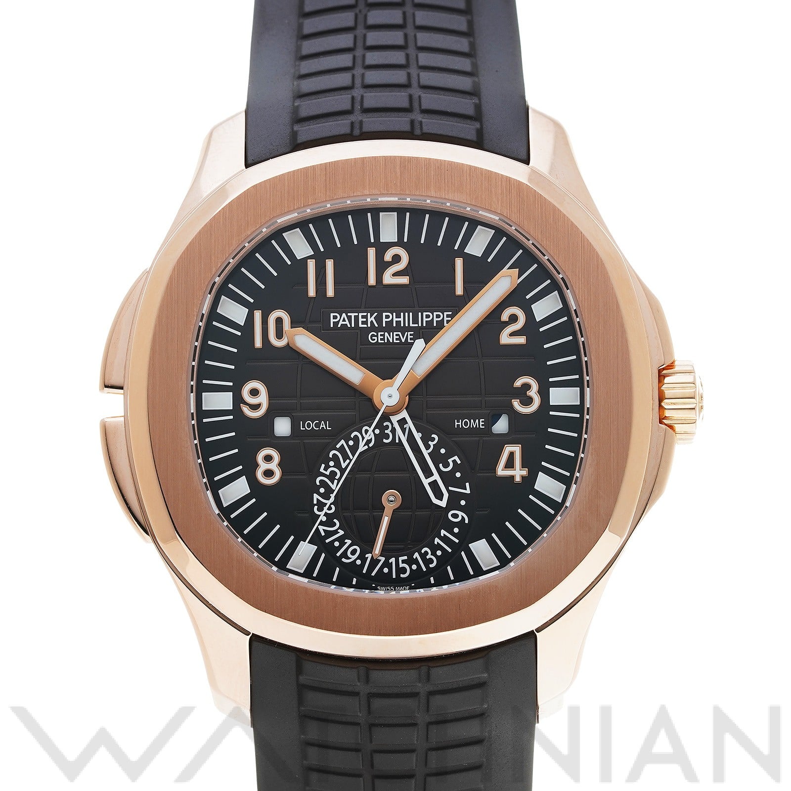 アクアノート トラベルタイム 5164R-001 ブラウン・エンボス パテック フィリップ PATEK PHILIPPE メンズ 【中古】