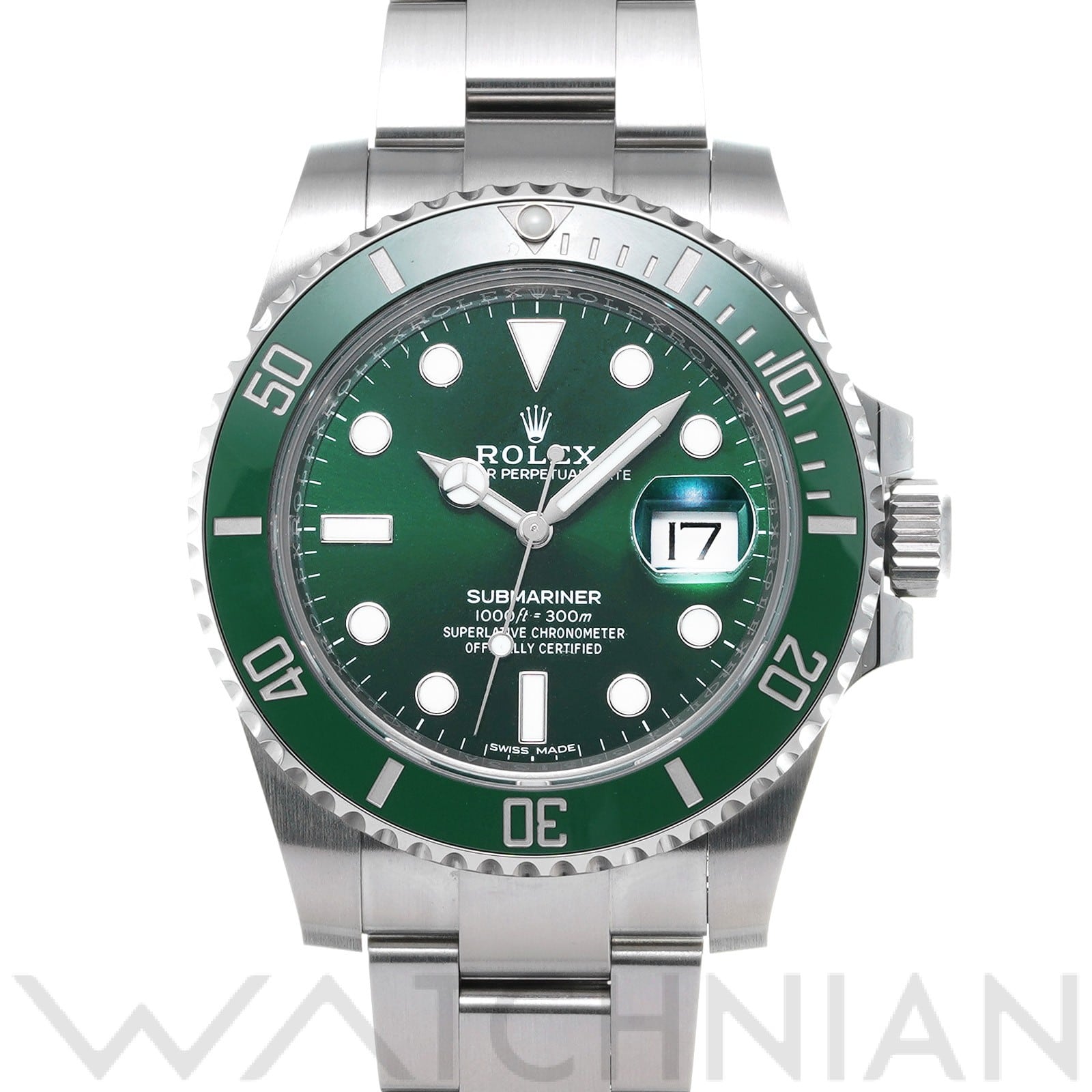 ロレックス サブマリーナ デイト 116610LV グリーン メンズ 時計 【中古】【wristwatch】