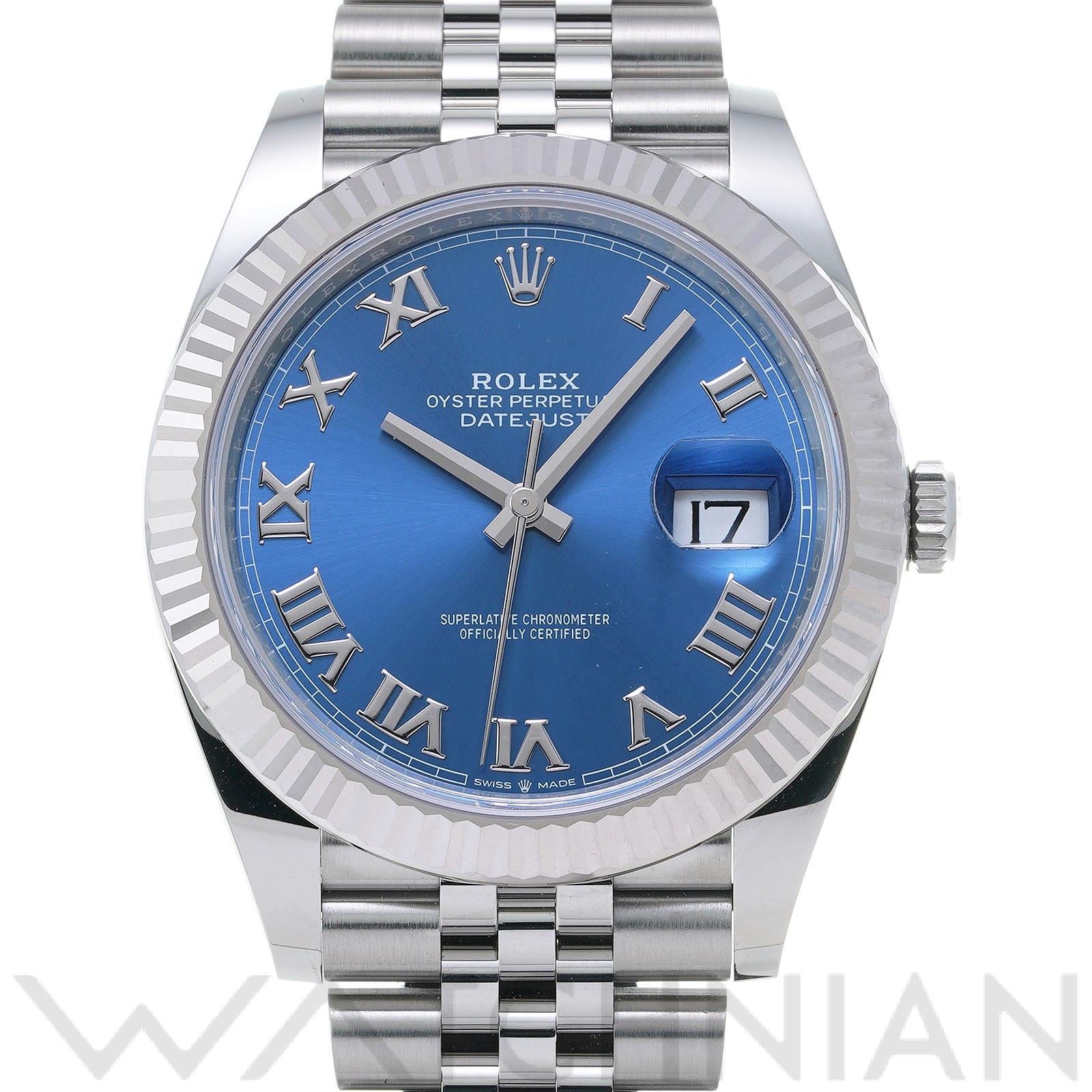 ロレックス デイトジャスト 41 126334 アズーロブルー メンズ 時計 【中古】【wristwatch】