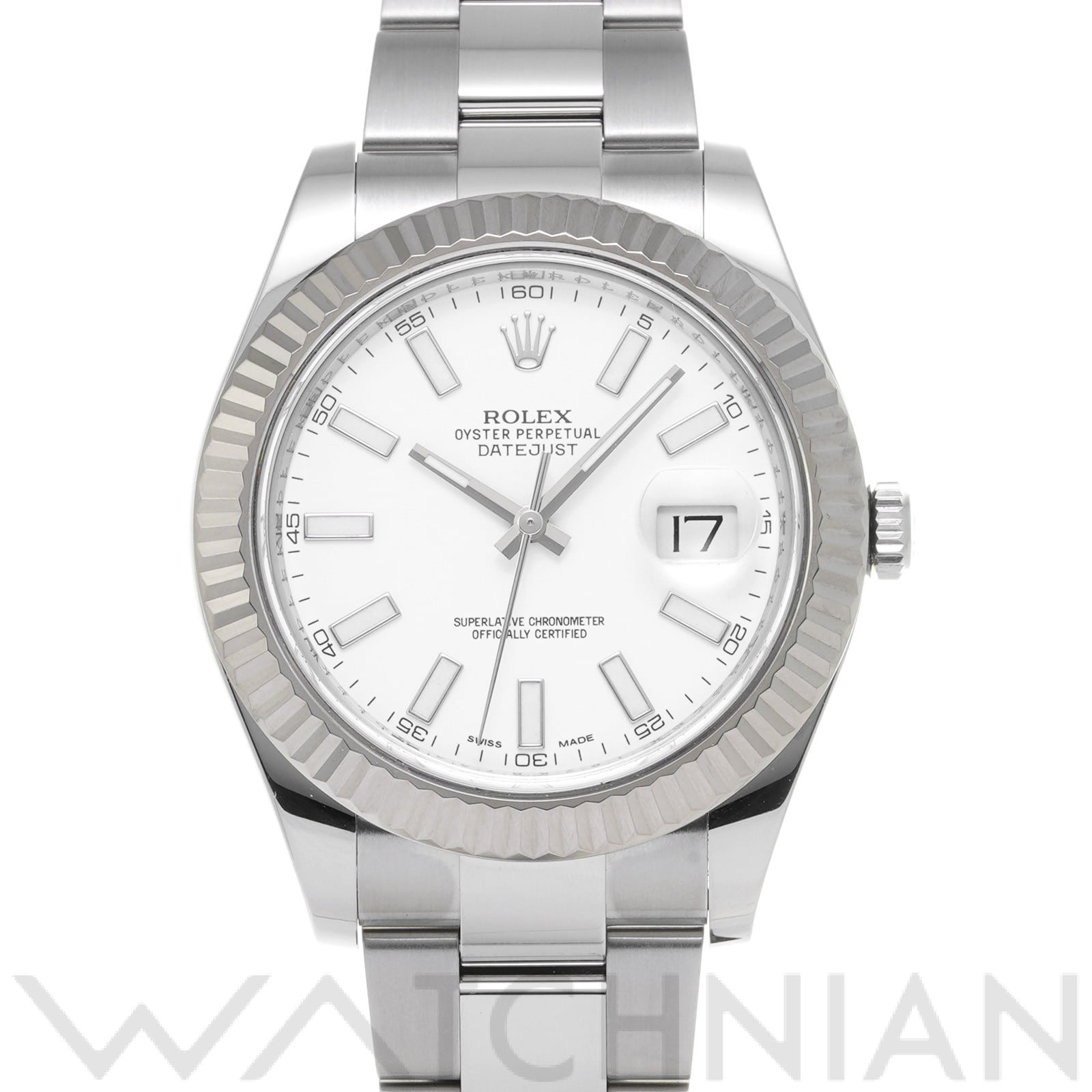 ロレックス デイトジャストII 116334 ホワイト メンズ 時計 【中古】【wristwatch】