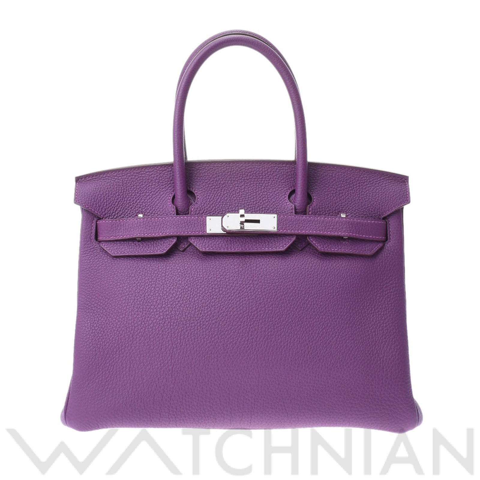 バーキン 30 アネモネ/パラジウム金具 トゴ HERMES エルメス レディース 【中古】