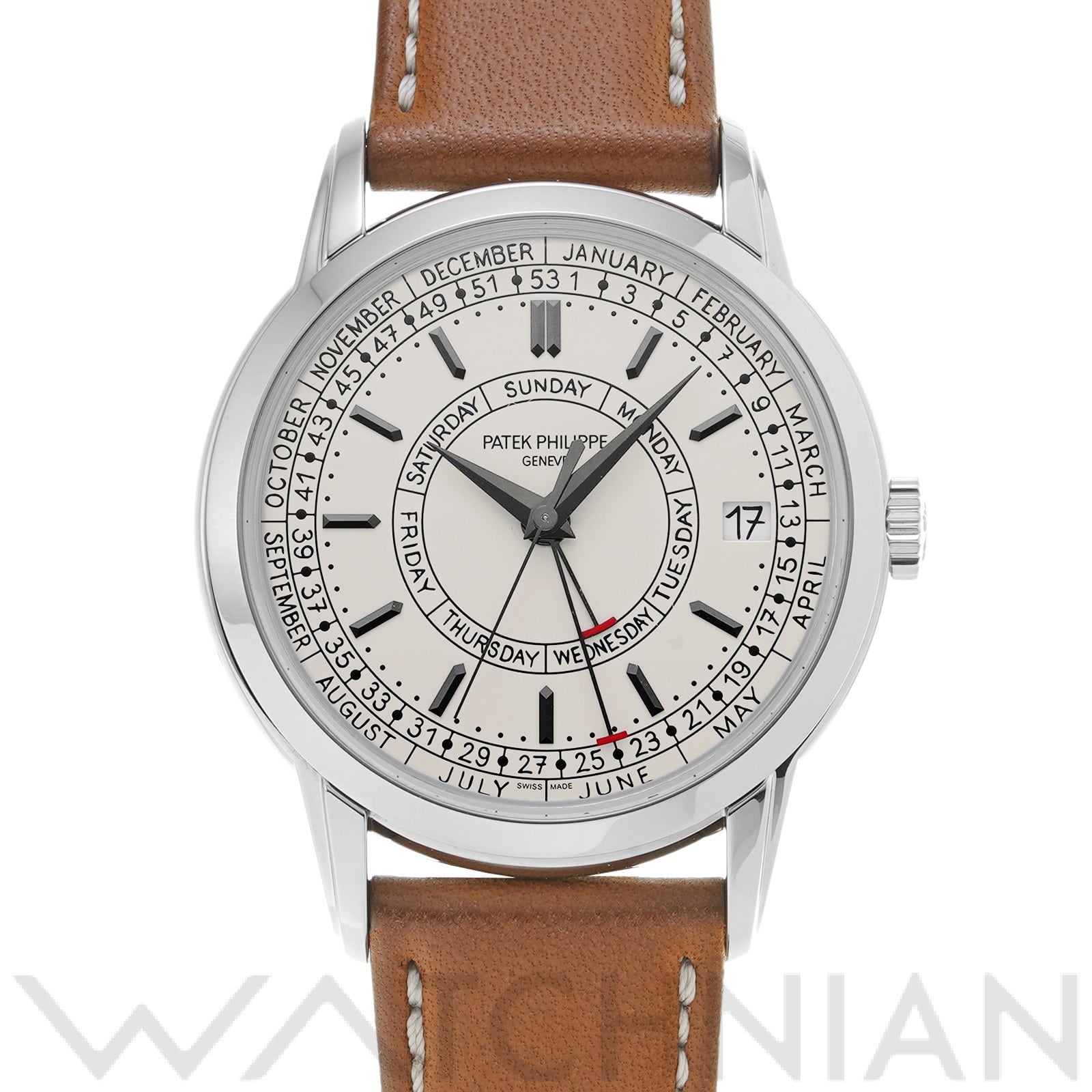 カラトラバ コンプリケーション ウィークリーカレンダー 5212A-001 シルバー パテック フィリップ PATEK PHILIPPE メンズ 【中古】