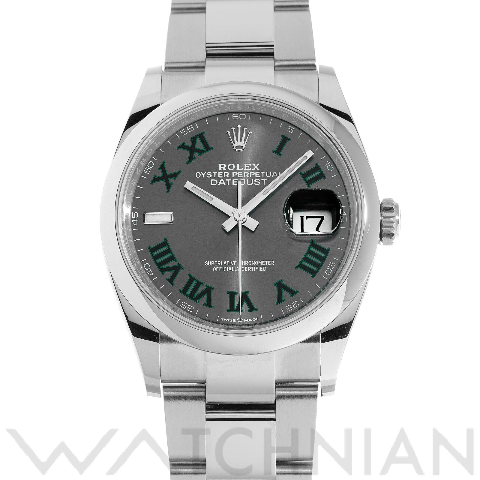 ロレックス デイトジャスト 36 ウィンブルドン 126200 スレートグレー メンズ 時計 【中古】【wristwatch】