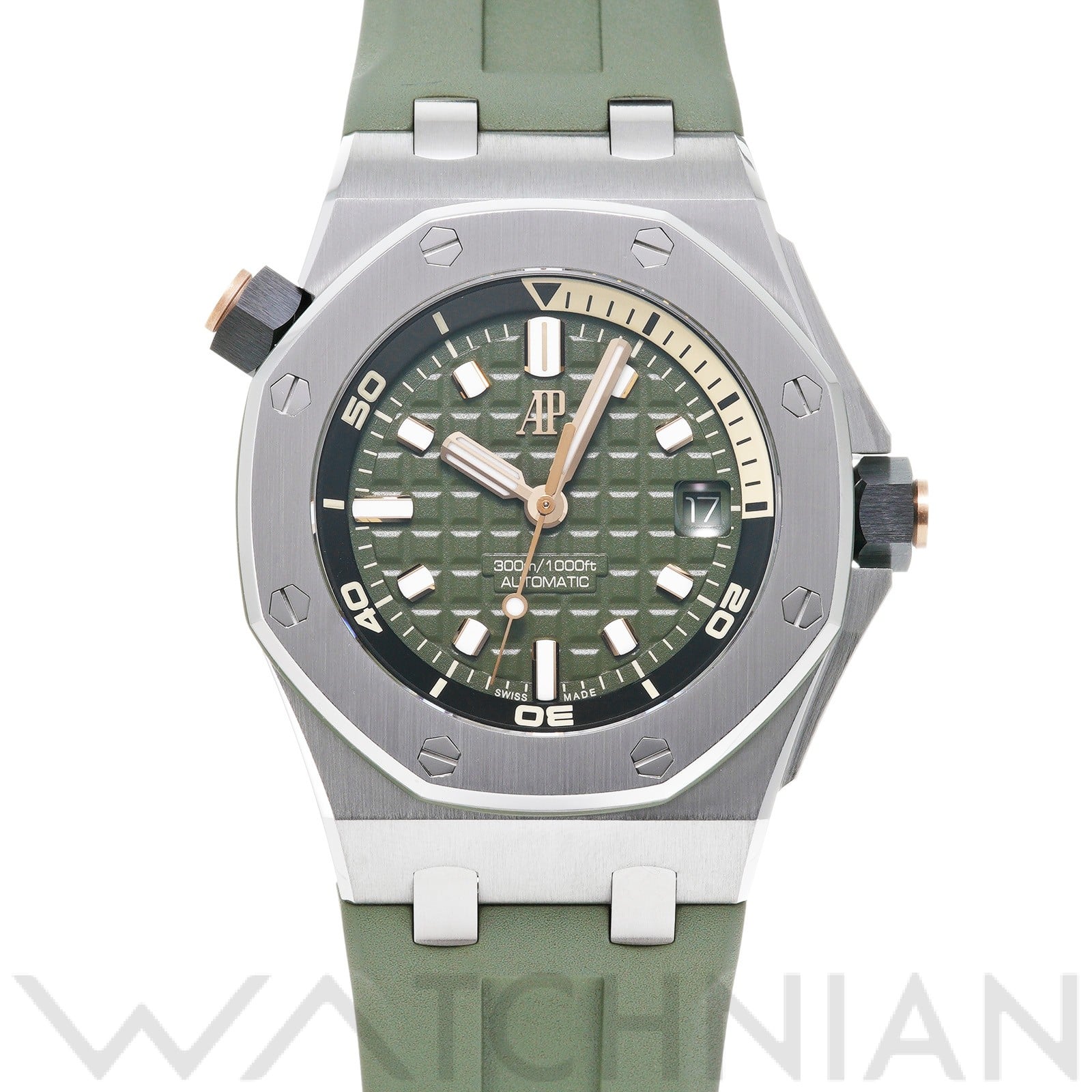 オーデマ ピゲ ロイヤルオーク オフショア ダイバー 15720ST.OO.A052CA.01 カーキグリーン メンズ 時計 【中古】【wristwatch】