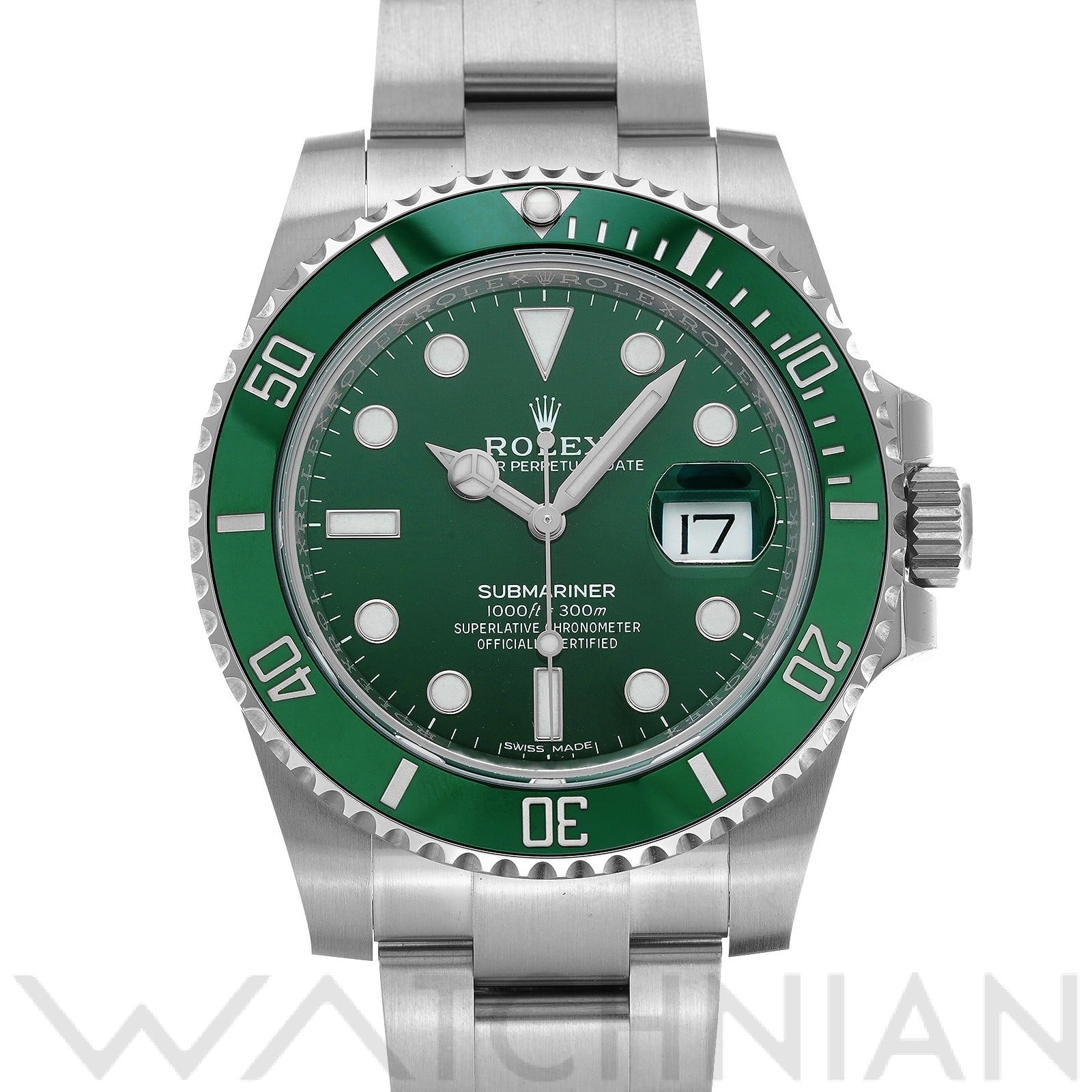 ロレックス サブマリーナ デイト 116610LV グリーン メンズ 時計 【中古】【wristwatch】