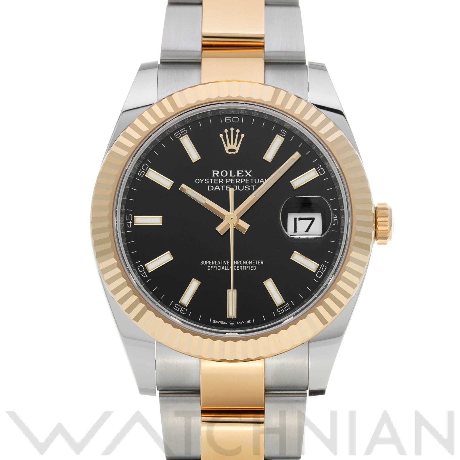 ロレックス デイトジャスト 41 126333 ブライトブラック メンズ 時計 【中古】【wristwatch】