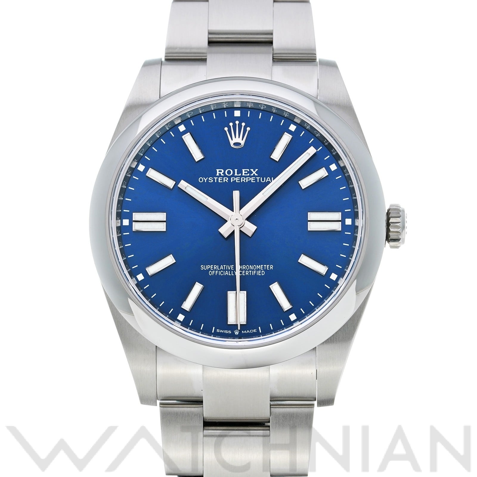 ロレックス オイスターパーペチュアル 41 124300 ブライトブルー メンズ 時計 【中古】【wristwatch】