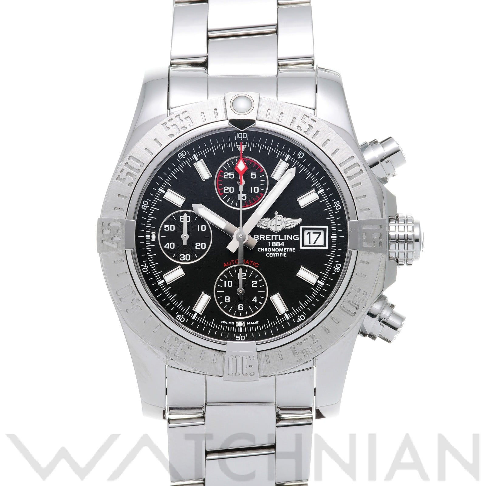 ブライトリング / BREITLING アベンジャーII A13381111B1A1 ブラック メンズ 時計 【中古】【wristwatch】