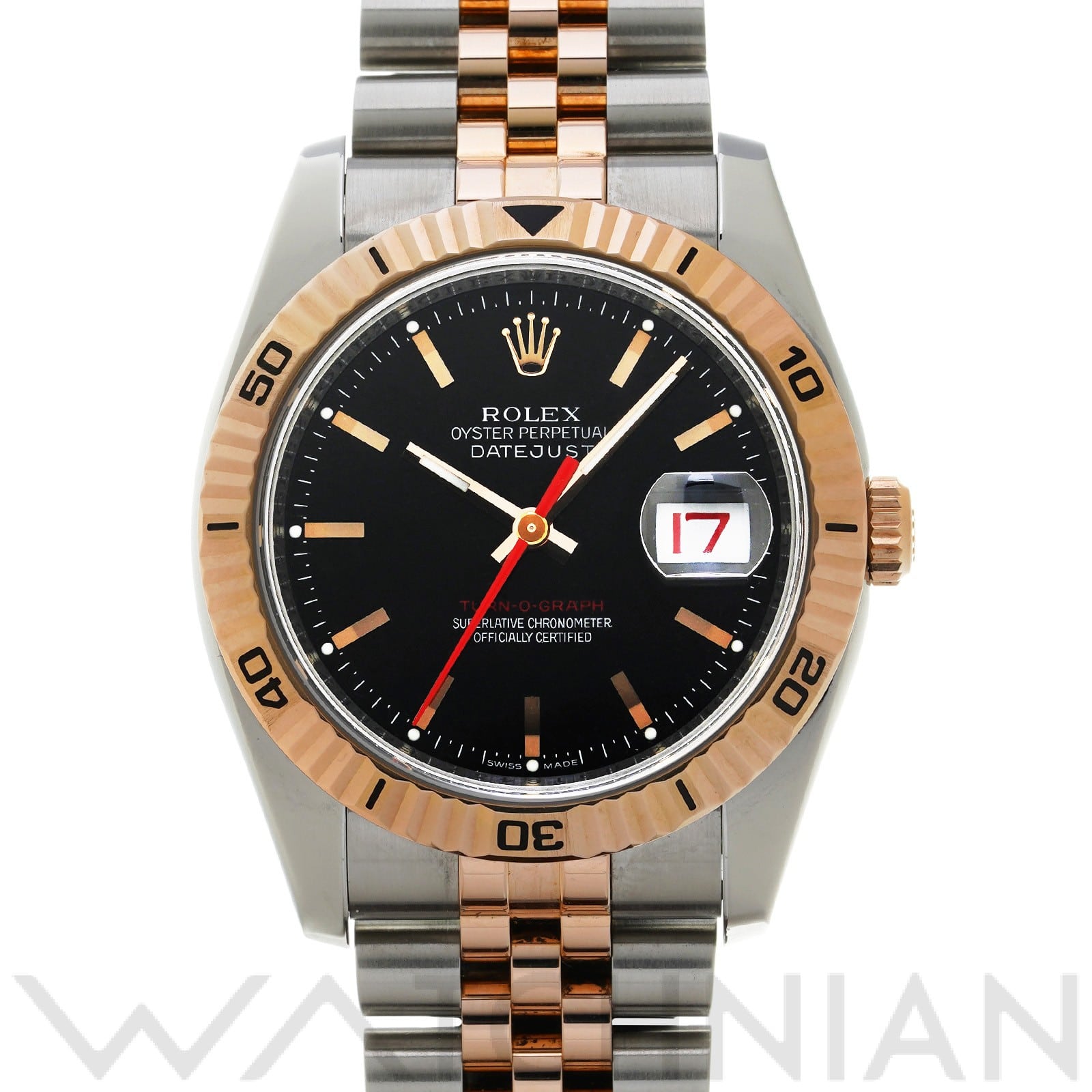 ロレックス デイトジャスト ターノグラフ 116261 ブラック メンズ 時計 【中古】【wristwatch】