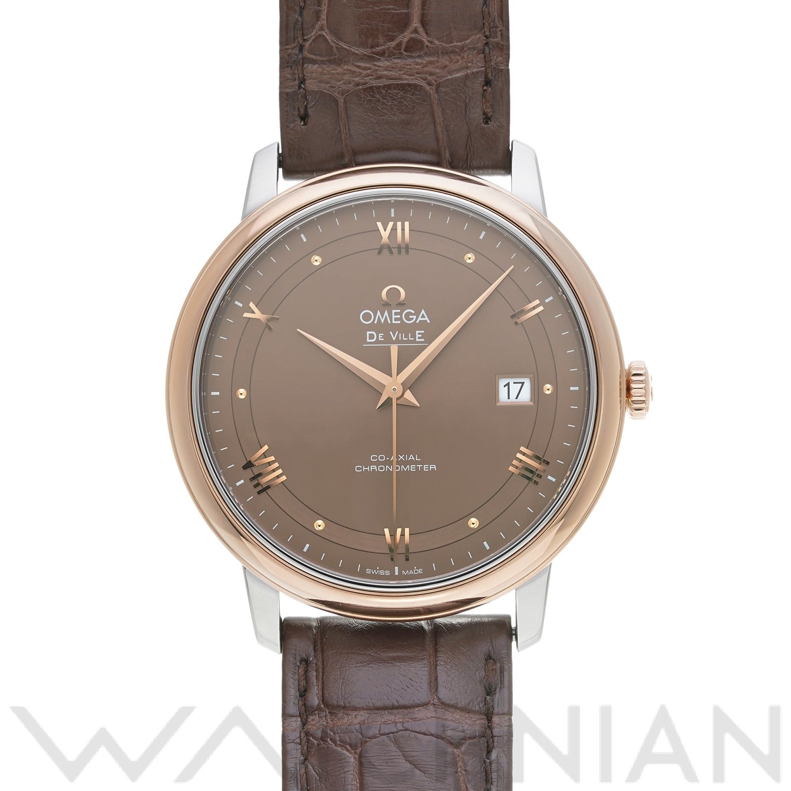 オメガ / OMEGA デ・ヴィル プレステージ コーアクシャル 424.23.40.20.13.001 ブラウン メンズ 時計 【中古】【wristwatch】