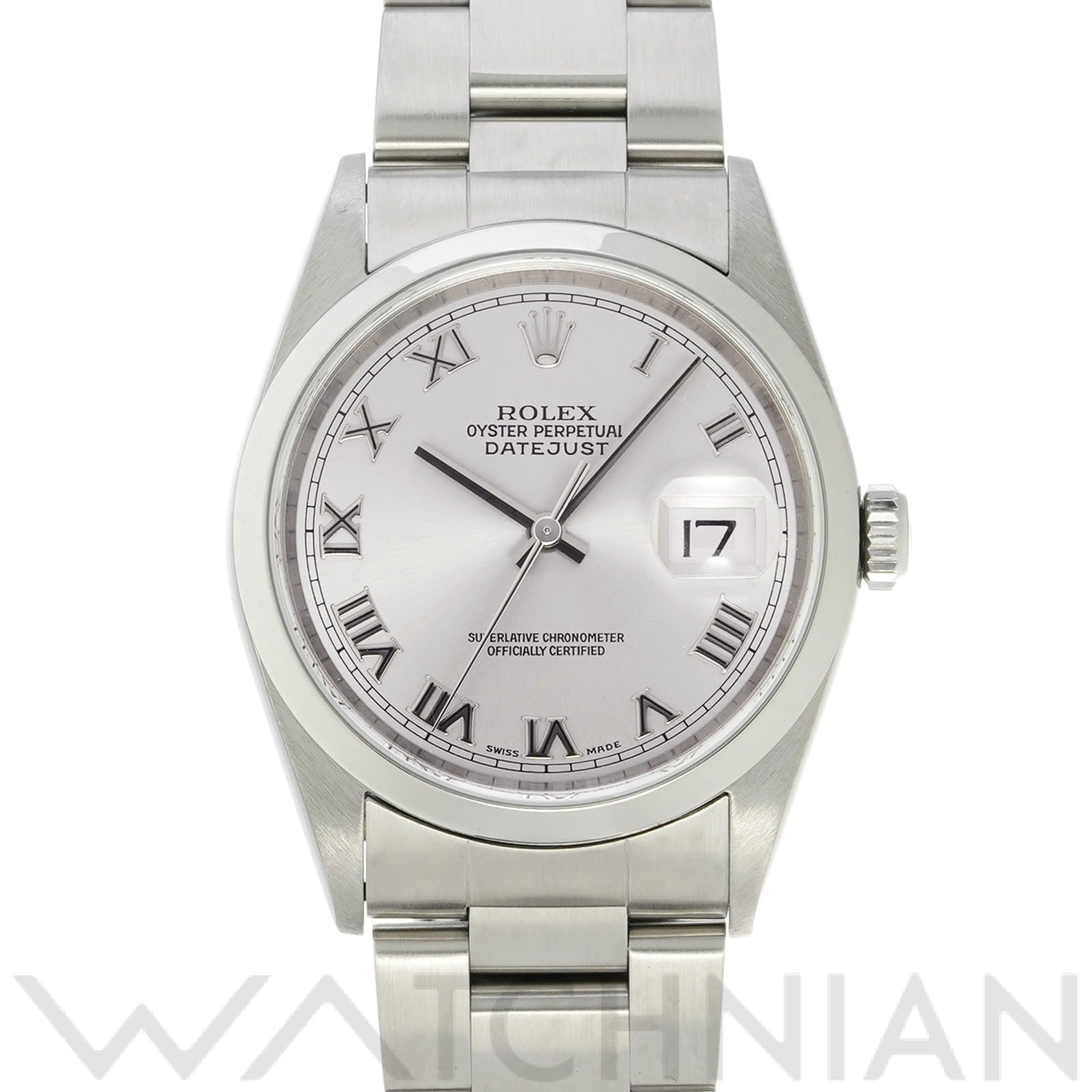 ロレックス デイトジャスト 36 16200 グレー メンズ 時計 【中古】【wristwatch】